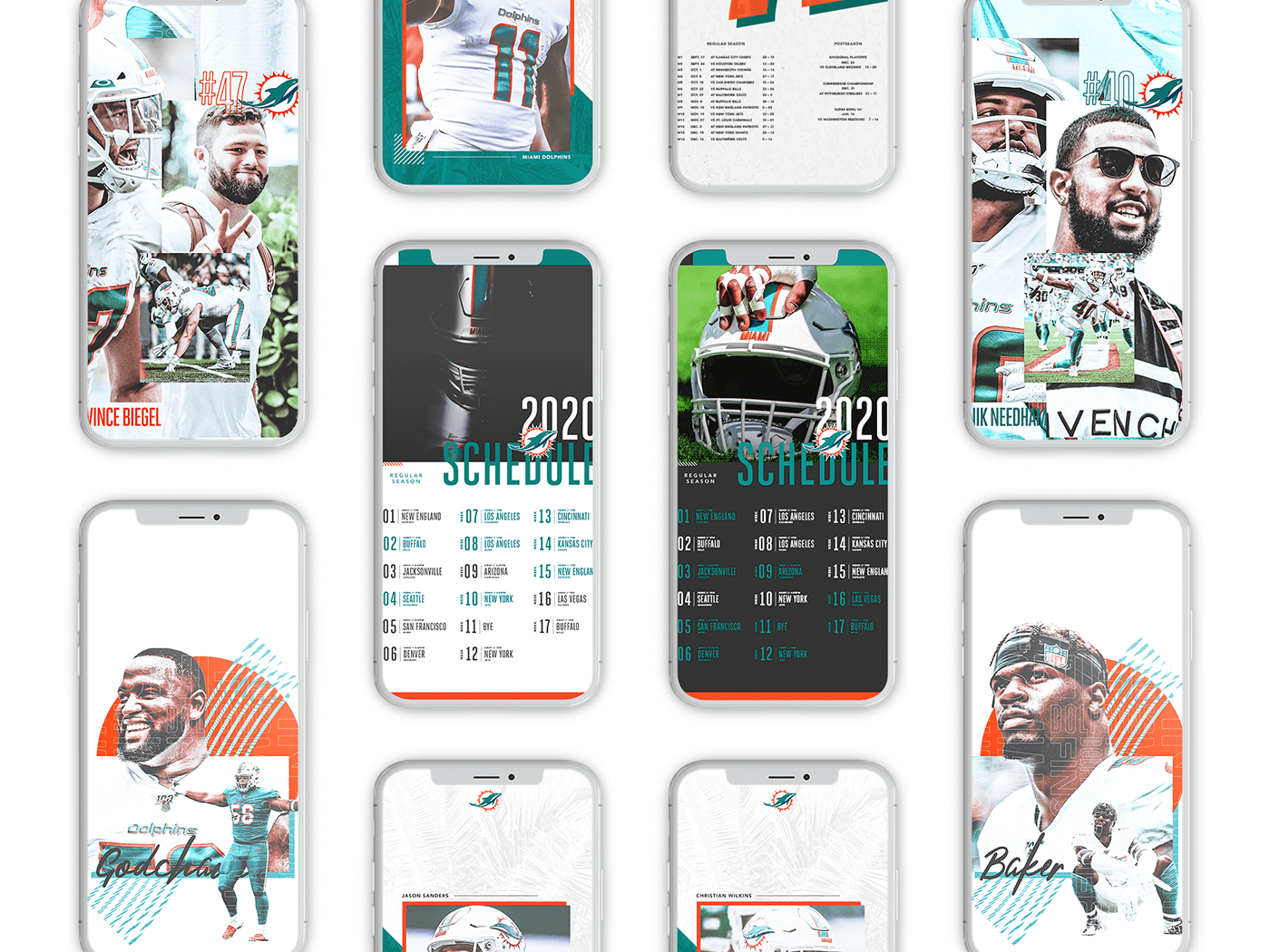 2019-2020 Miami Dolphins Wallpaper Schedule