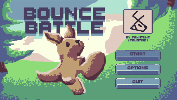 gif of Bounce Battle main menu interactions