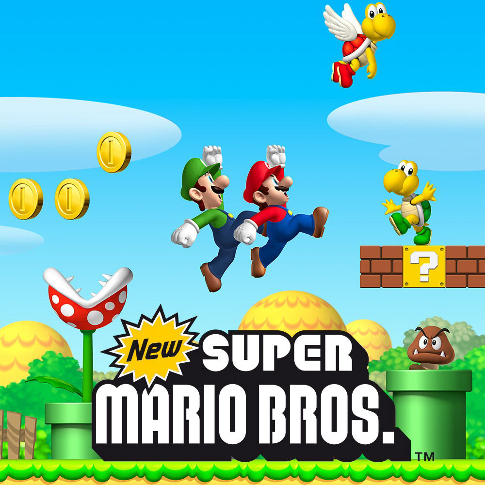 Jump attack mechanic from Super Mario Bros (Image from: https://www.ign.com/games/new-super-mario-bros)
