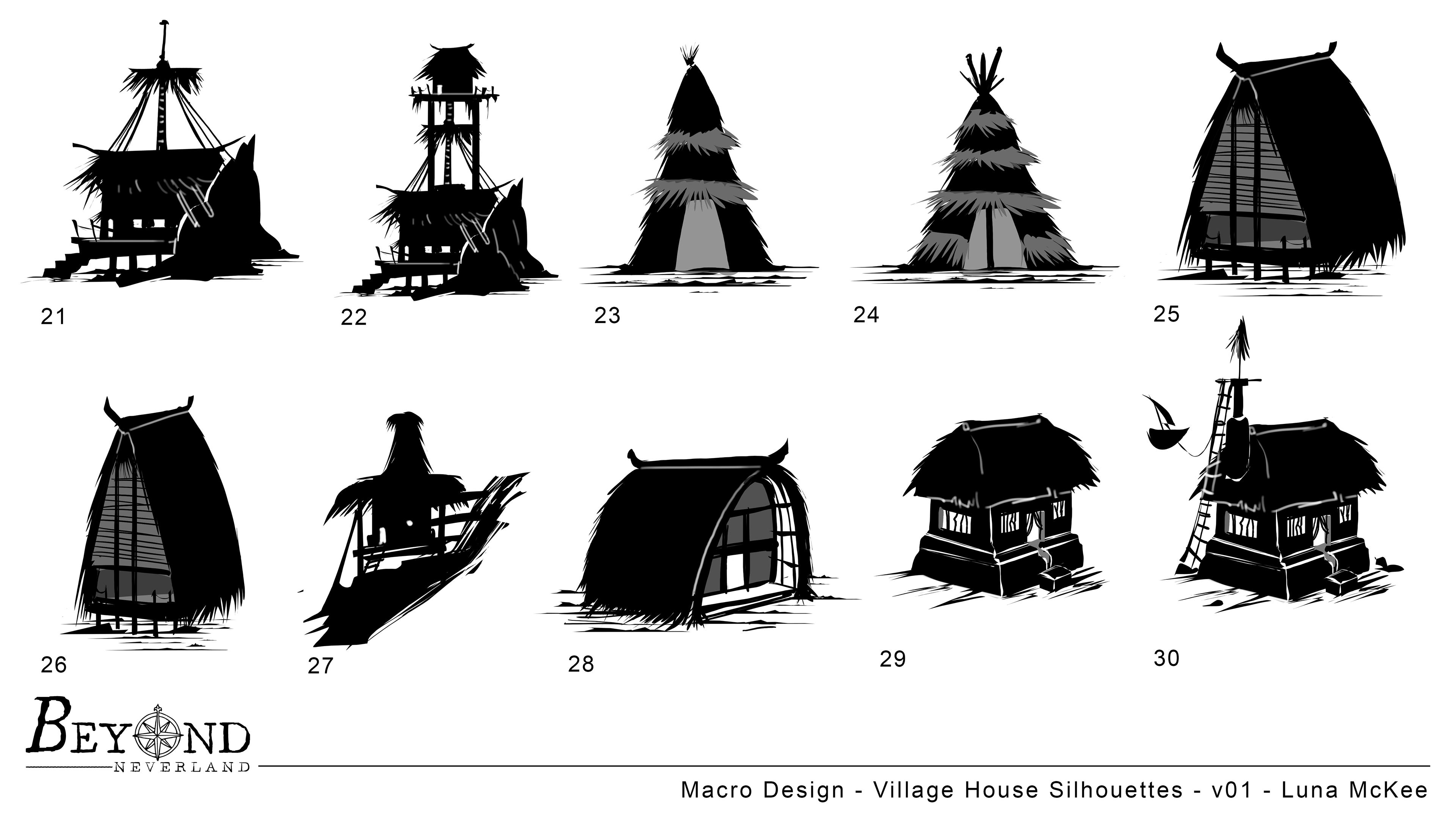 Village House silhouettes