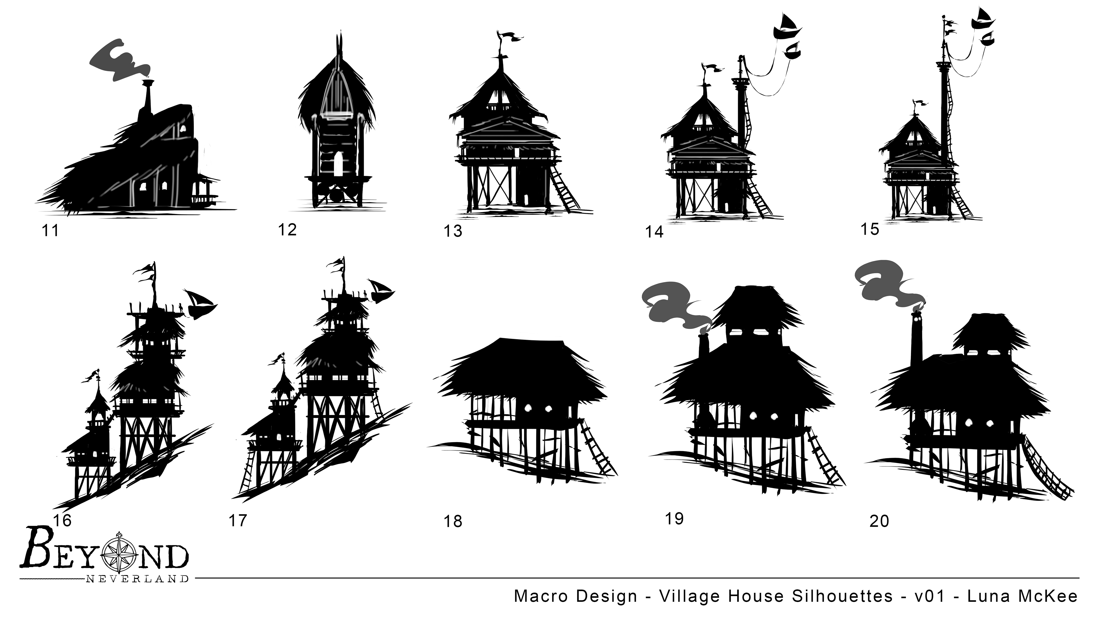 Village House silhouettes