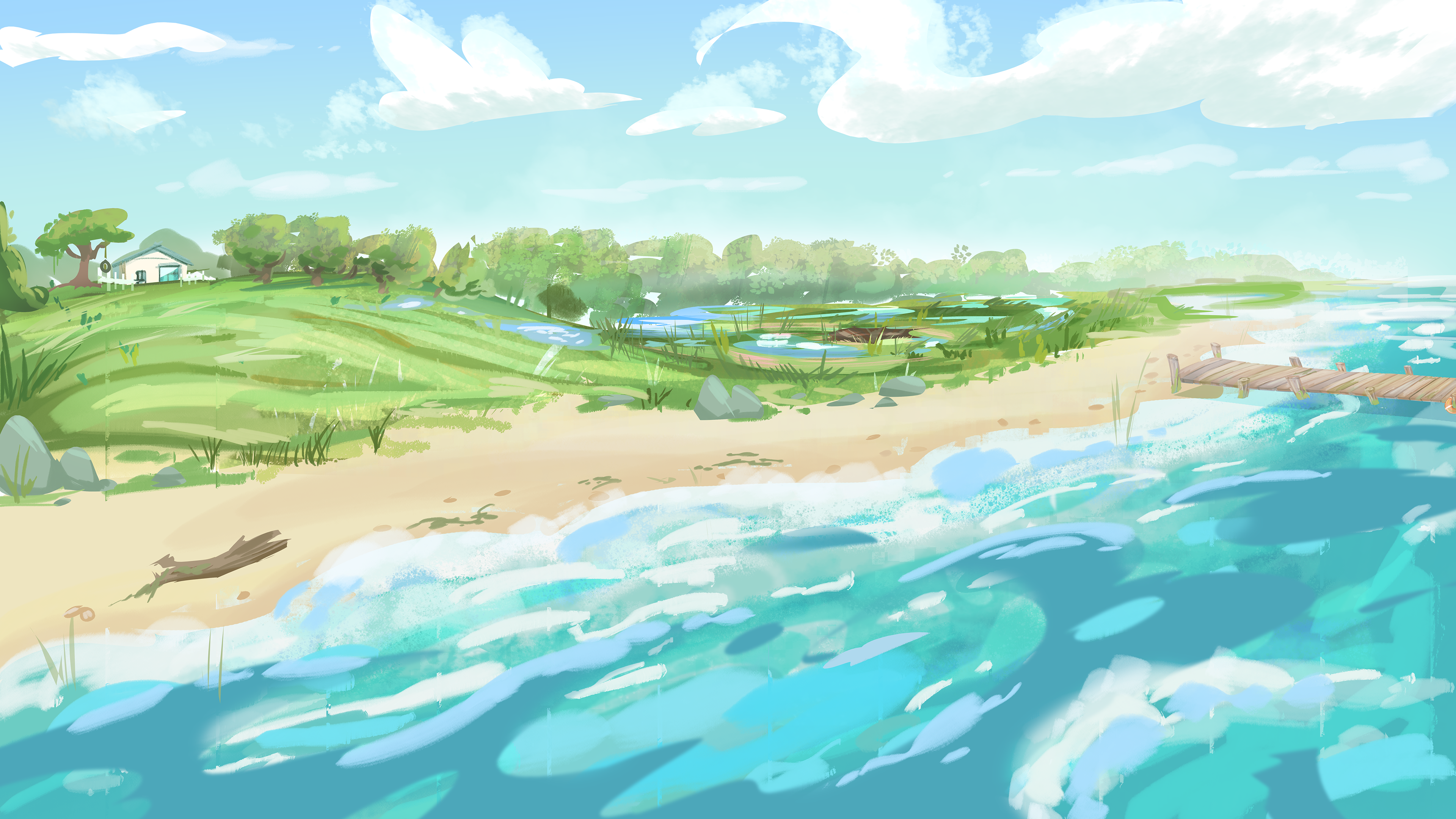 Layout background for a small short I worked on called 'Starling'