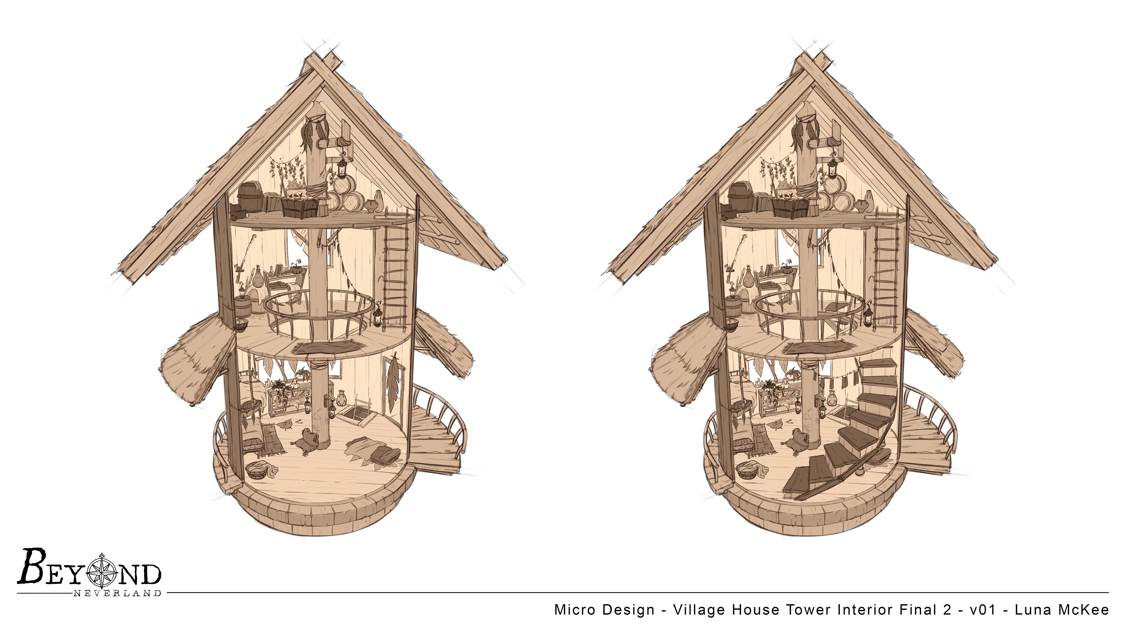 Village House Tower Interior Slice