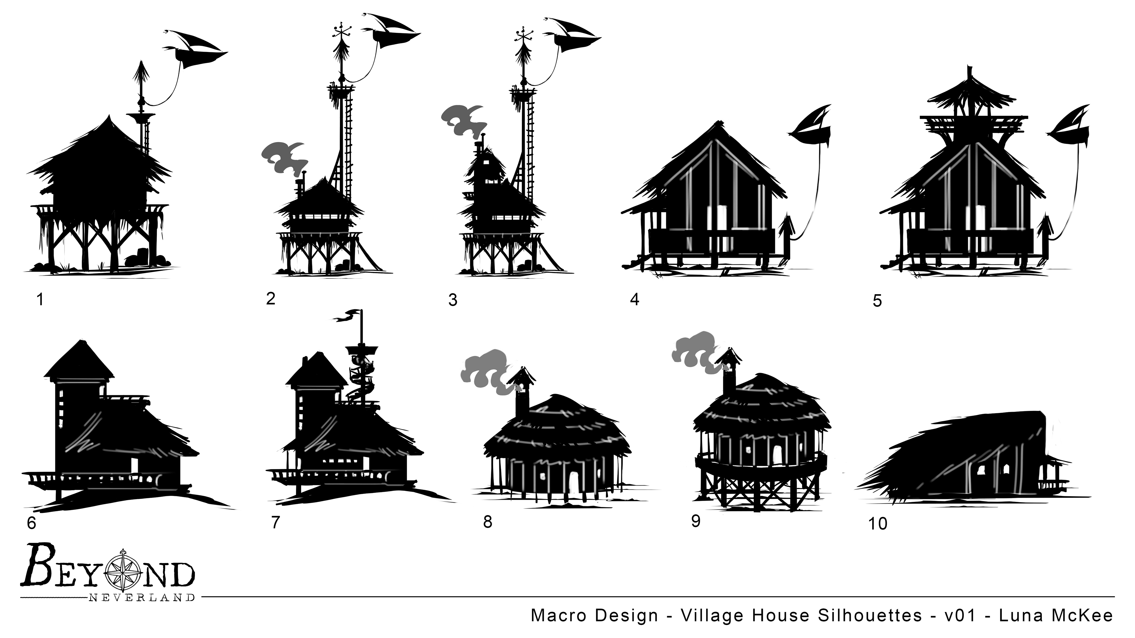 Village House silhouettes