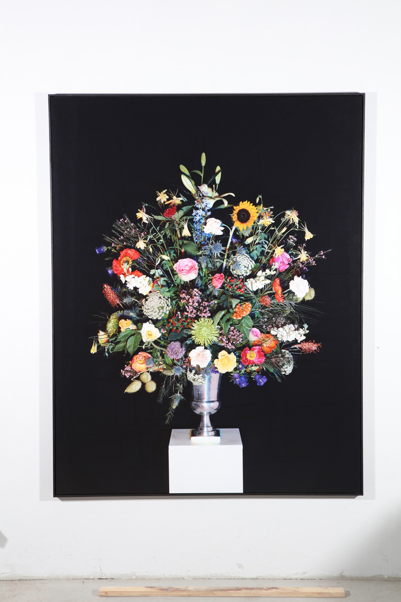 SOLD. Exhibition Print. Flowers in red, green and blue