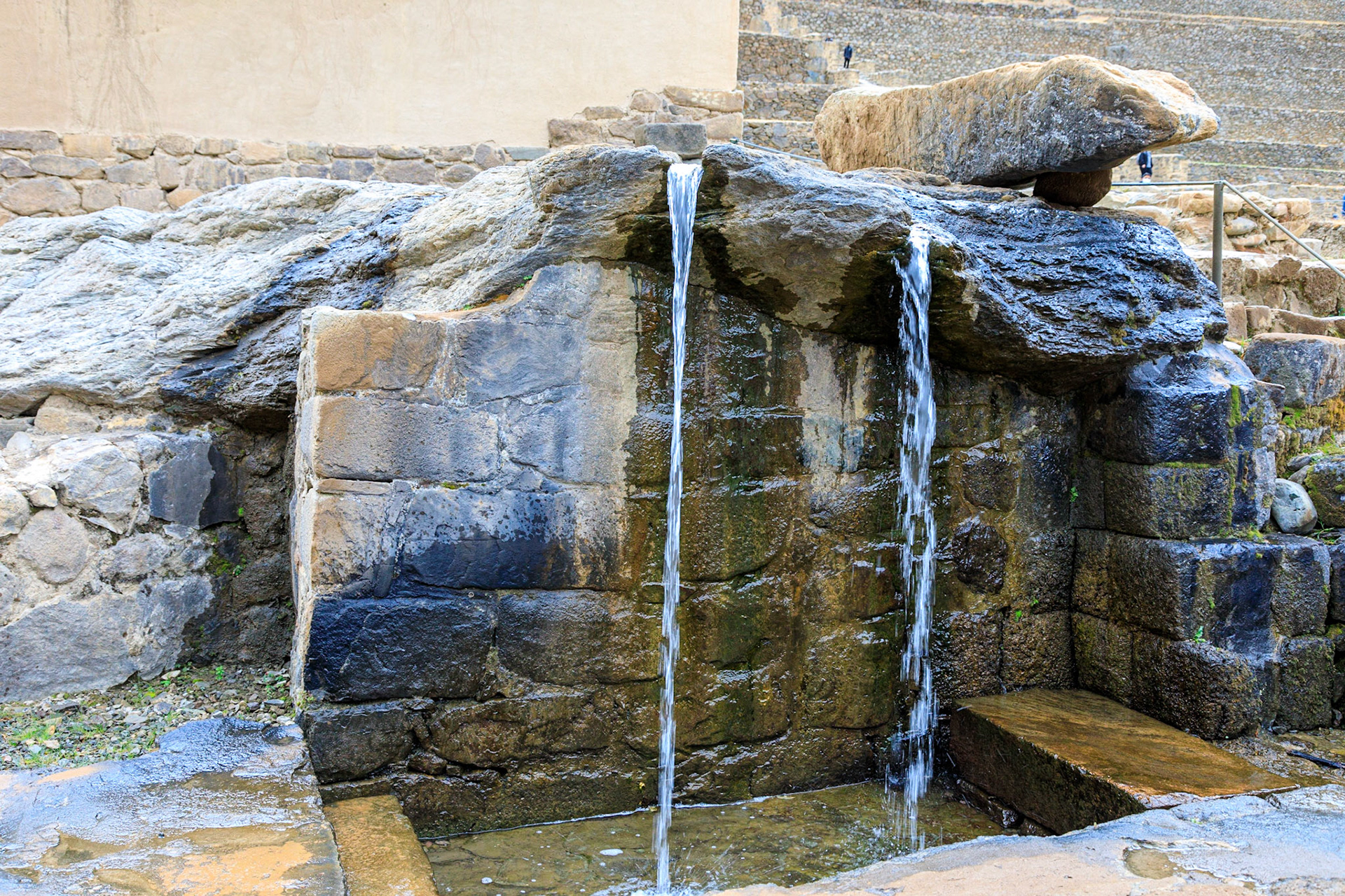 Cermonial fountains at Ollantaytambo