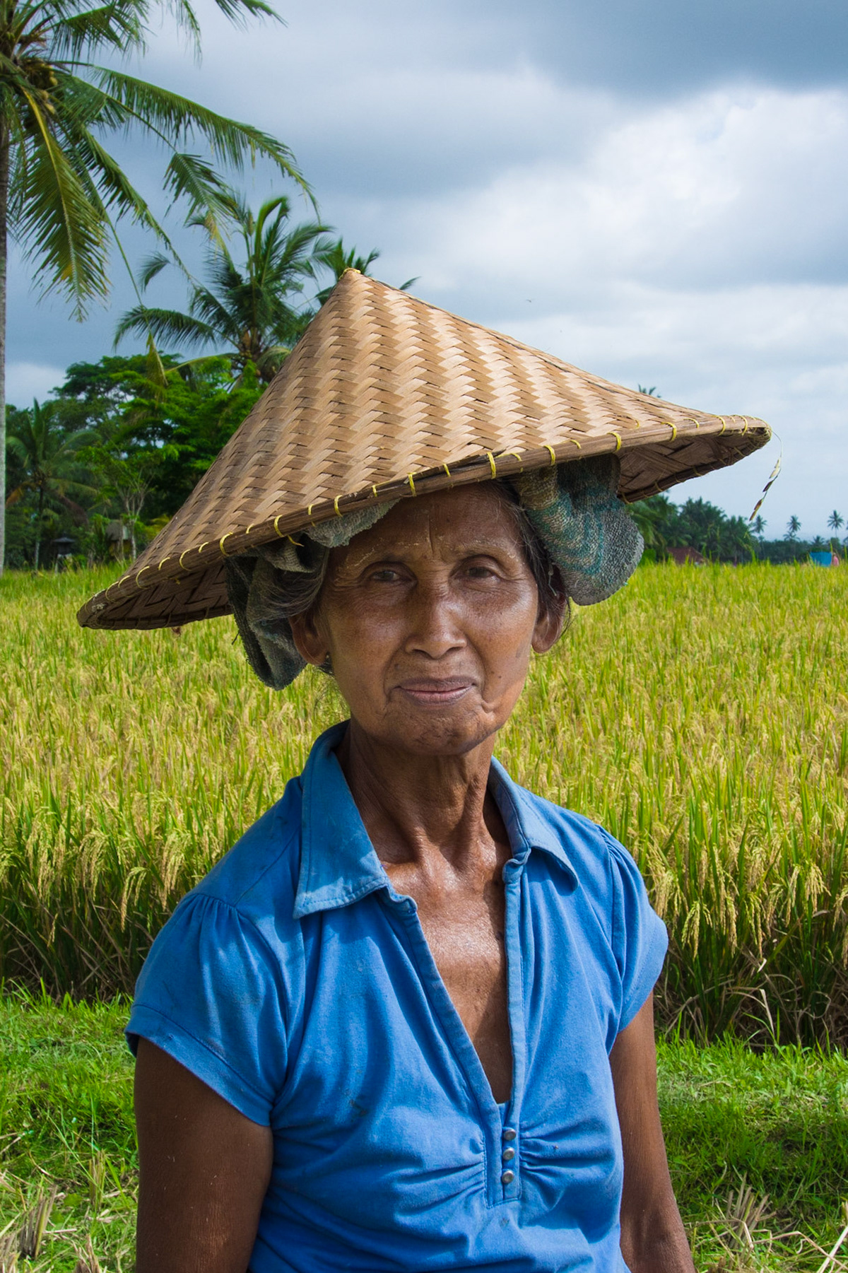 Women winnowing rice