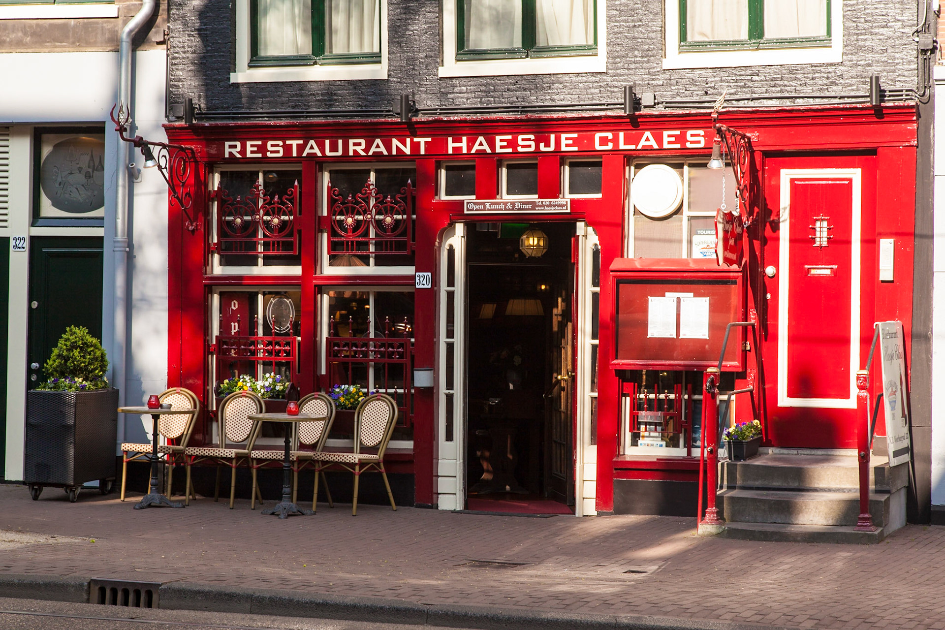 A small restaurant in Amsterdam