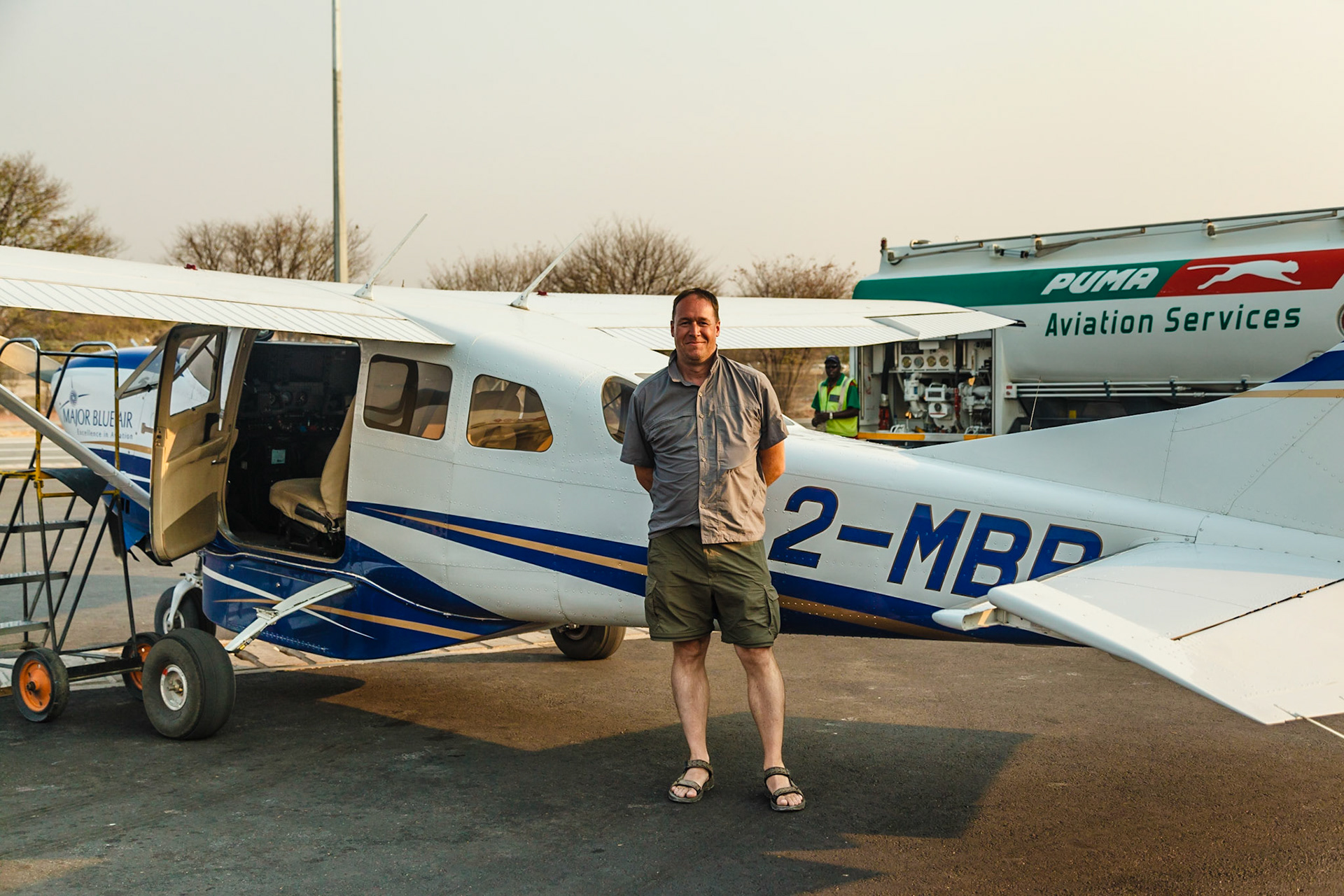 How you fly over the Okavango