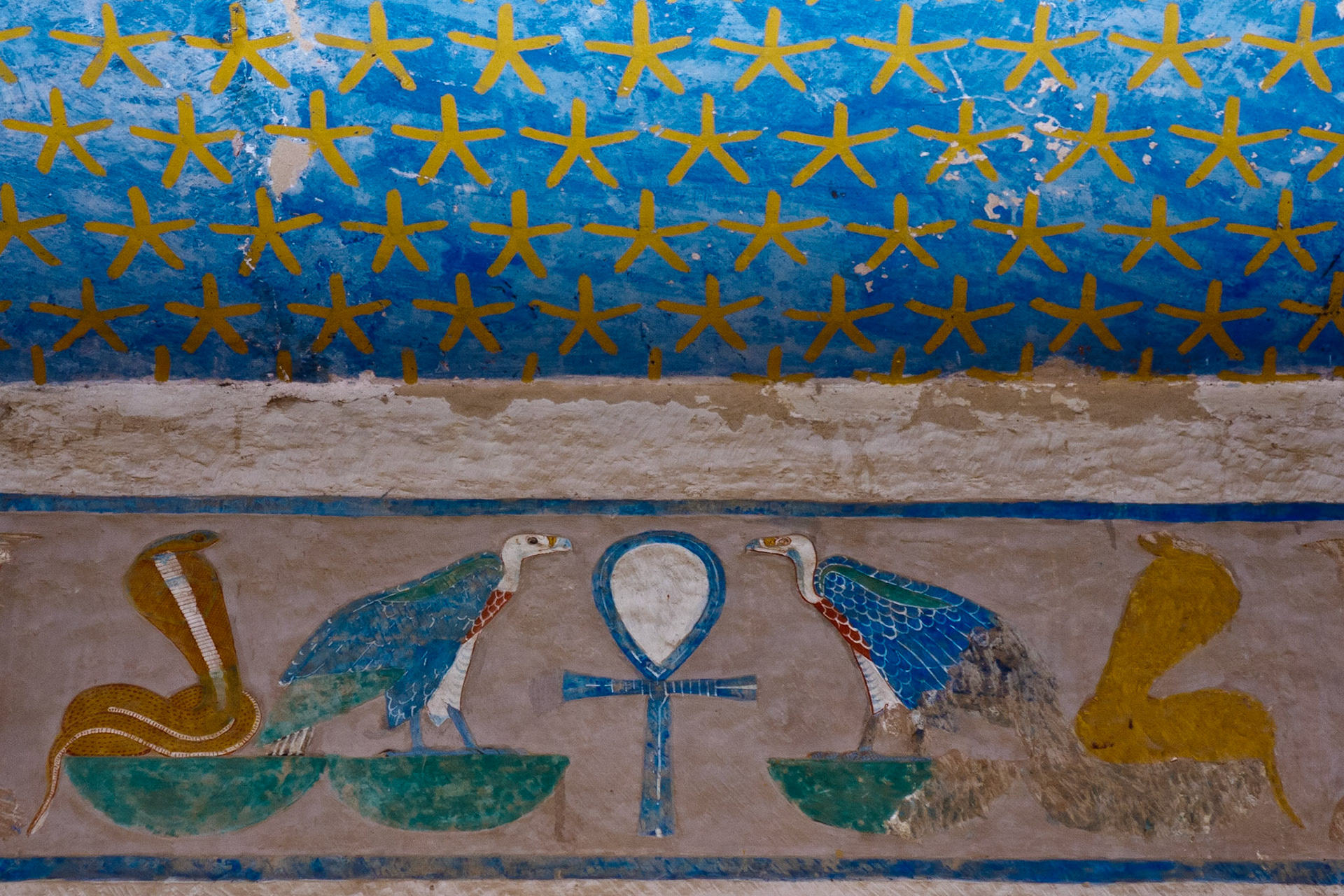 Detail of a painting in the Hatshepsut Mortuary Temple