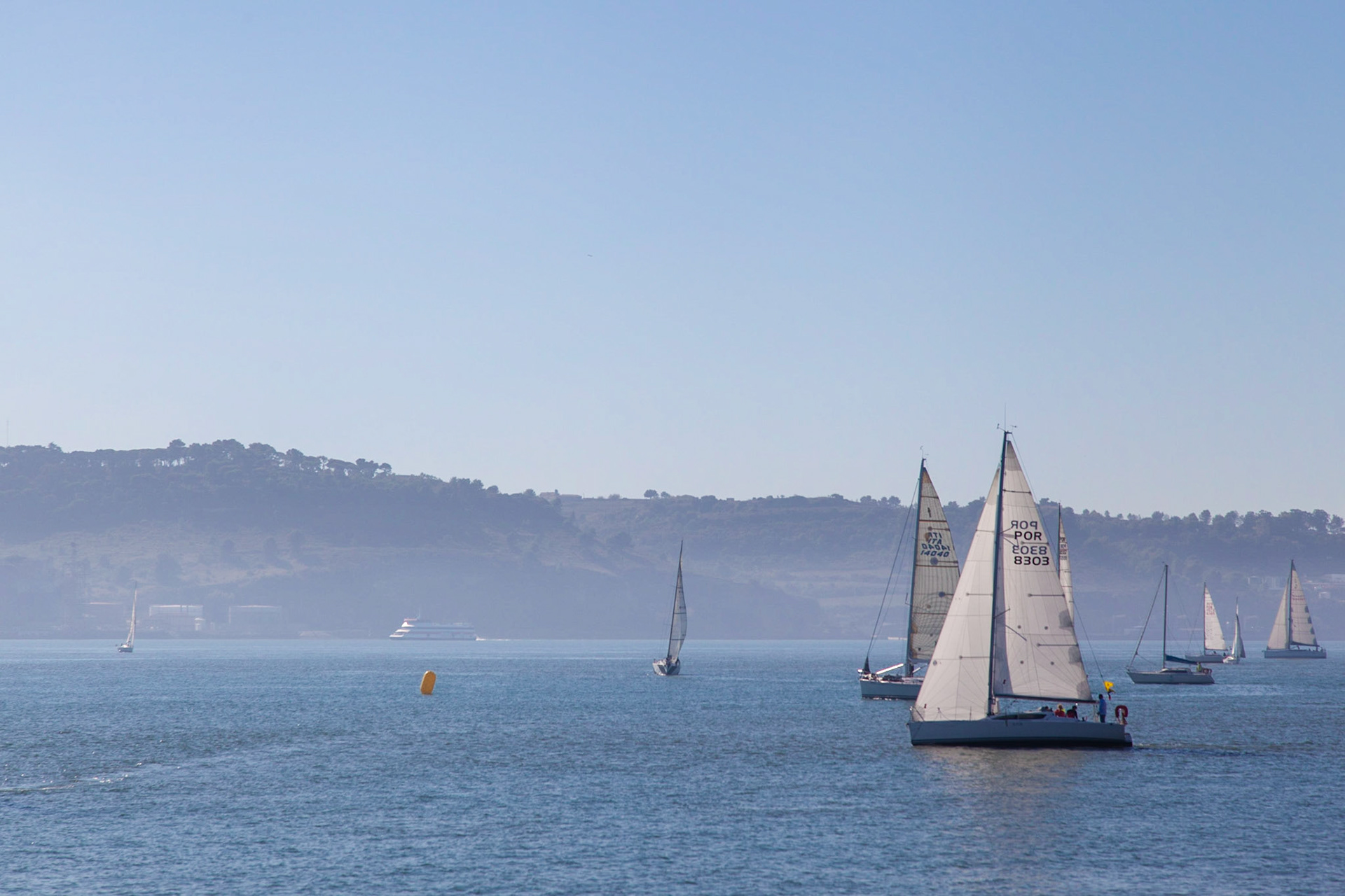 Sailboats on the Tagus
