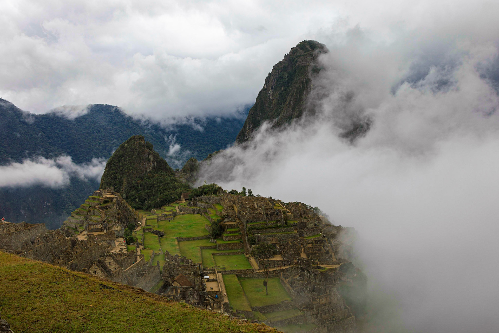 Machu Picchu with Huayna Picchu in the background
