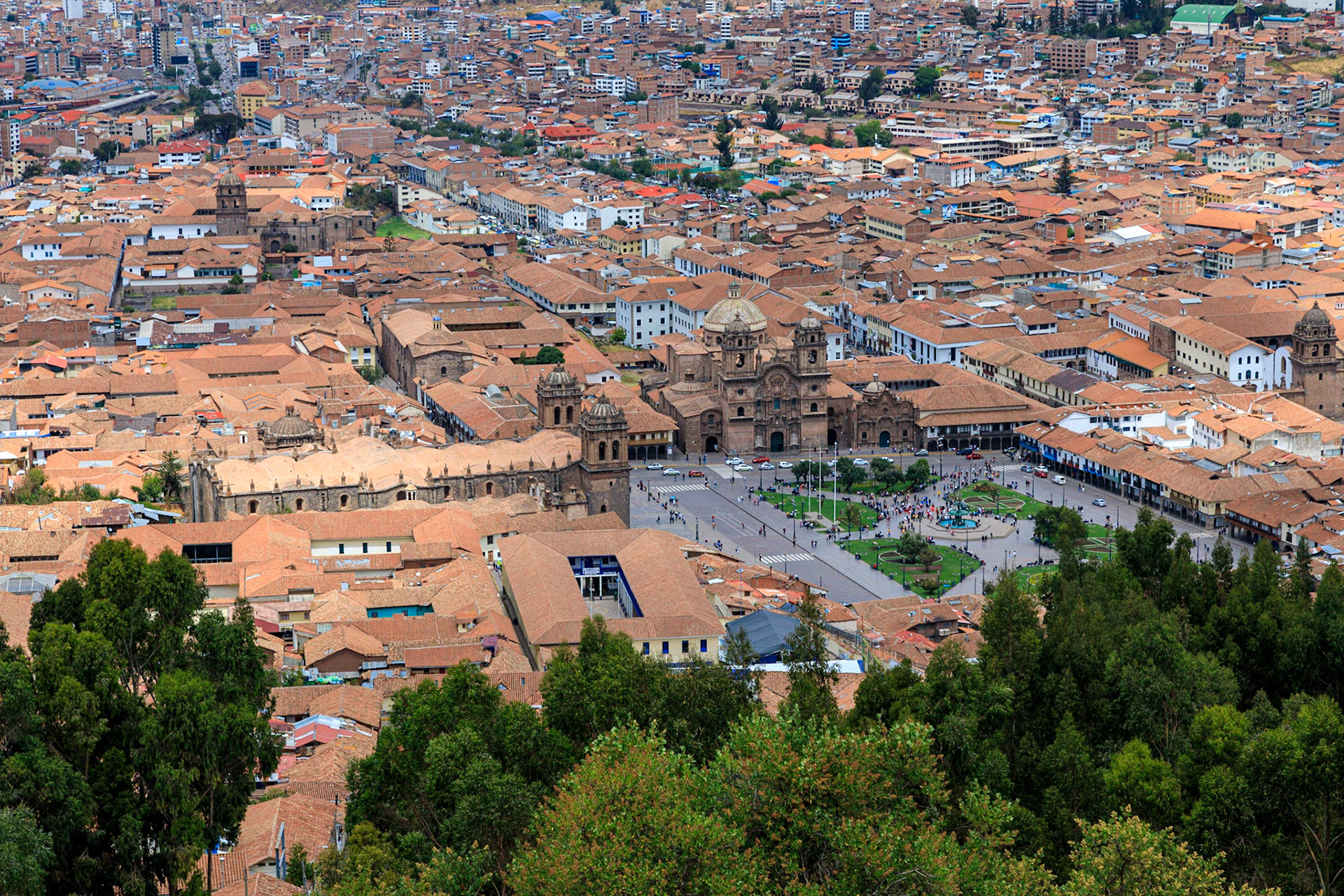 Cusco from the overlook at Sacsaywaman