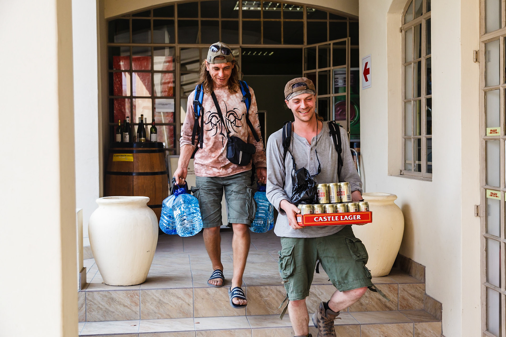 Stocking up for a few days in the bush