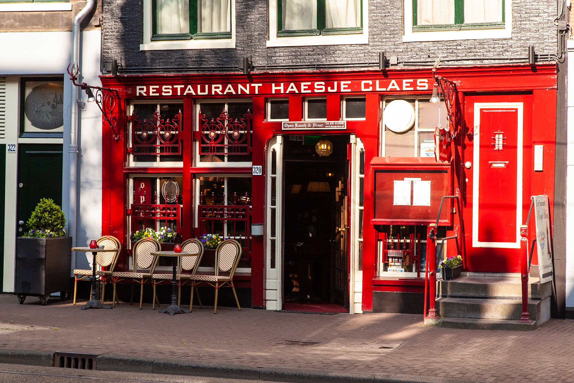 A small restaurant in Amsterdam