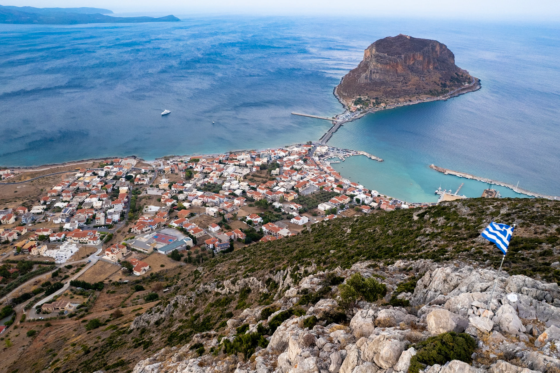 Flag over Monemvasia, Greece (2023)