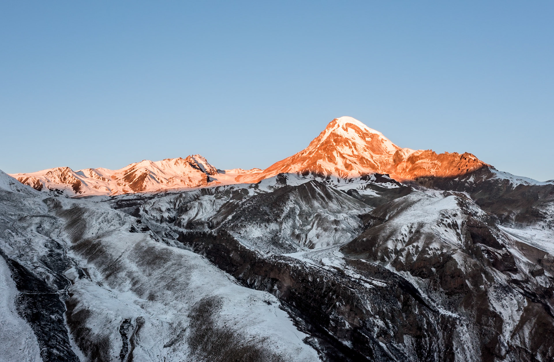 Mt. Kazbek at Sunrise, Georgia (2021)