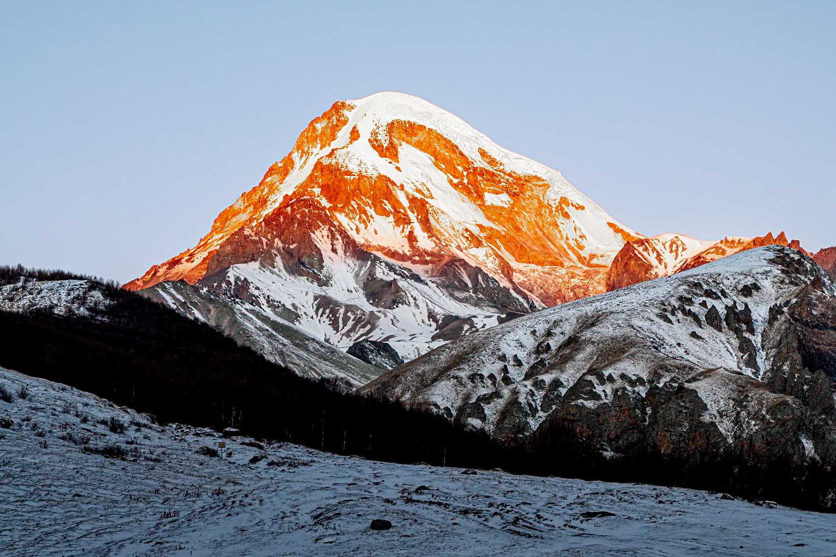 Mt. Kazbek at Sunrise, Georgia (2021)