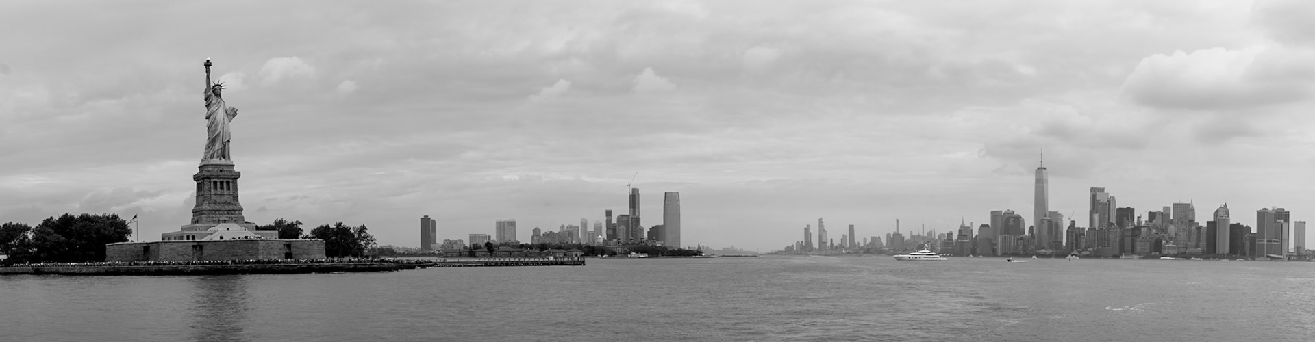 Liberty Island and Downtown NYC Panorama (2019)