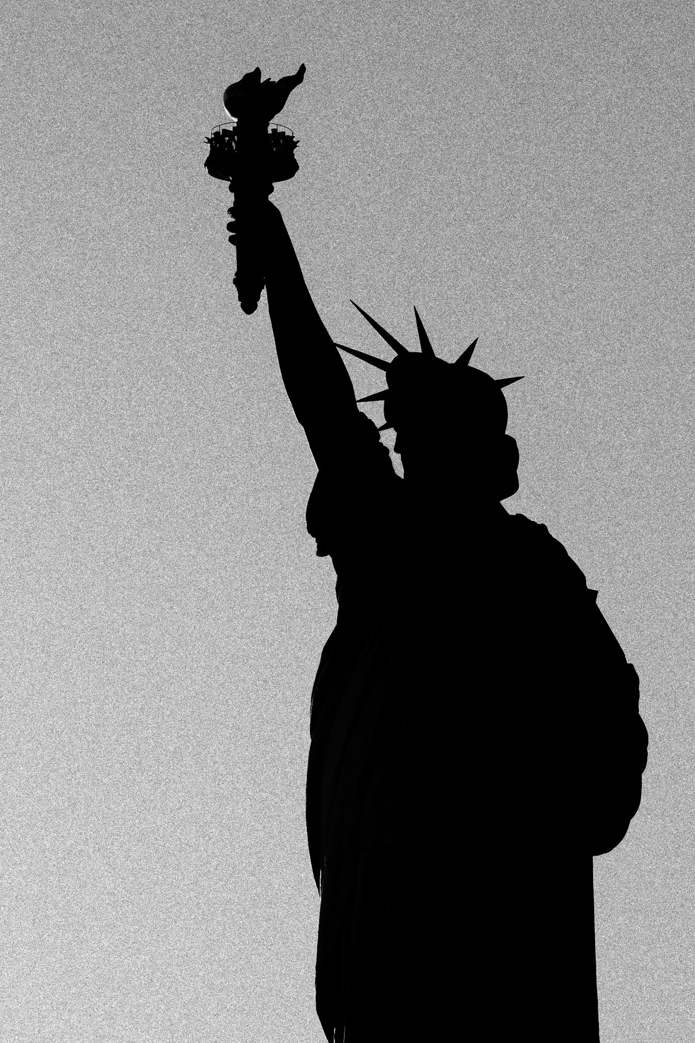 Lady Liberty Silhoutte Grainy, NYC (2025)