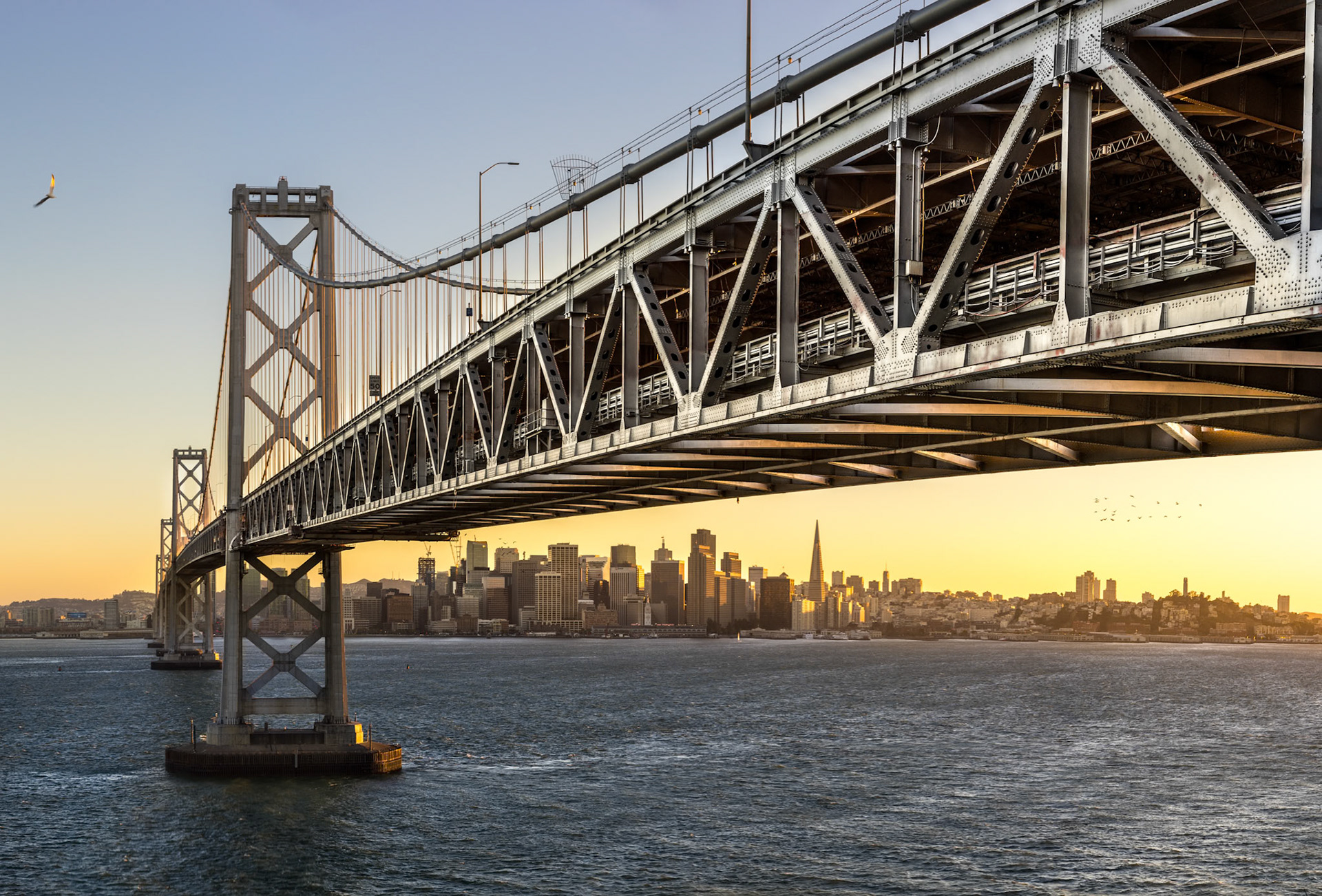 Sunset under the Bay Bridge (2016)