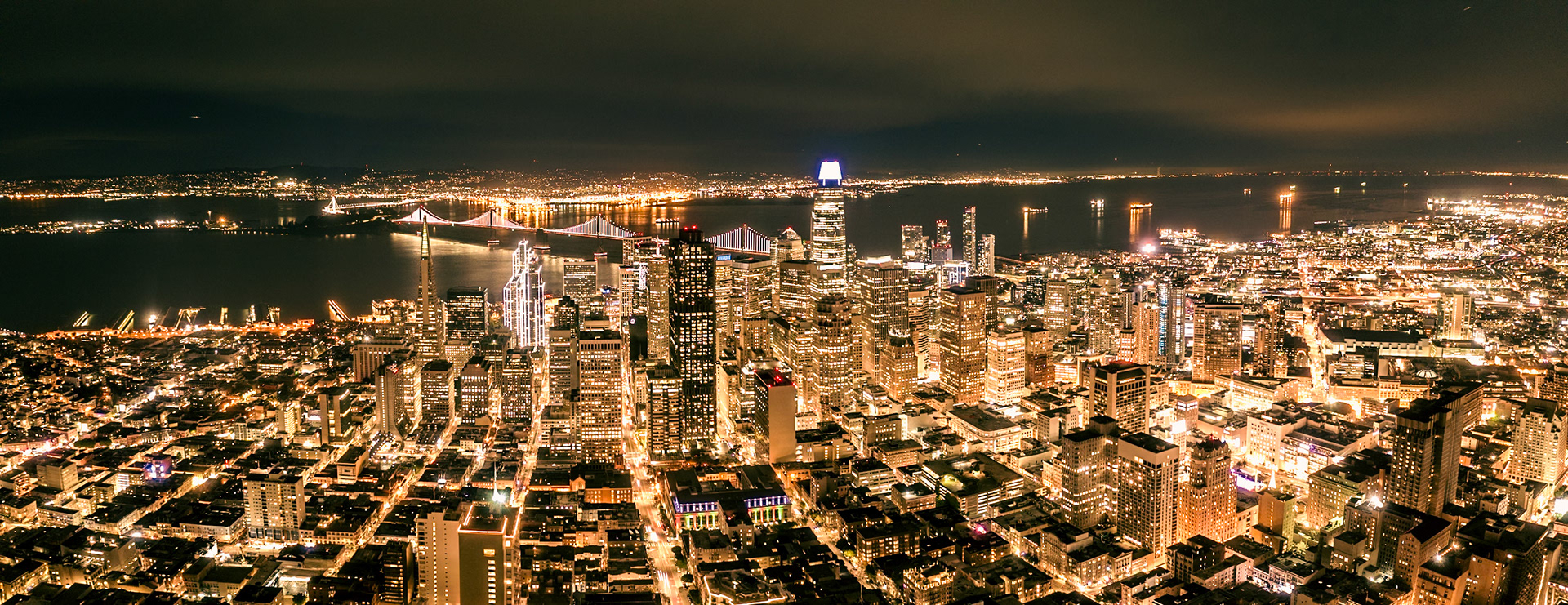 Brilliant Golden Aerial over SF (2019)