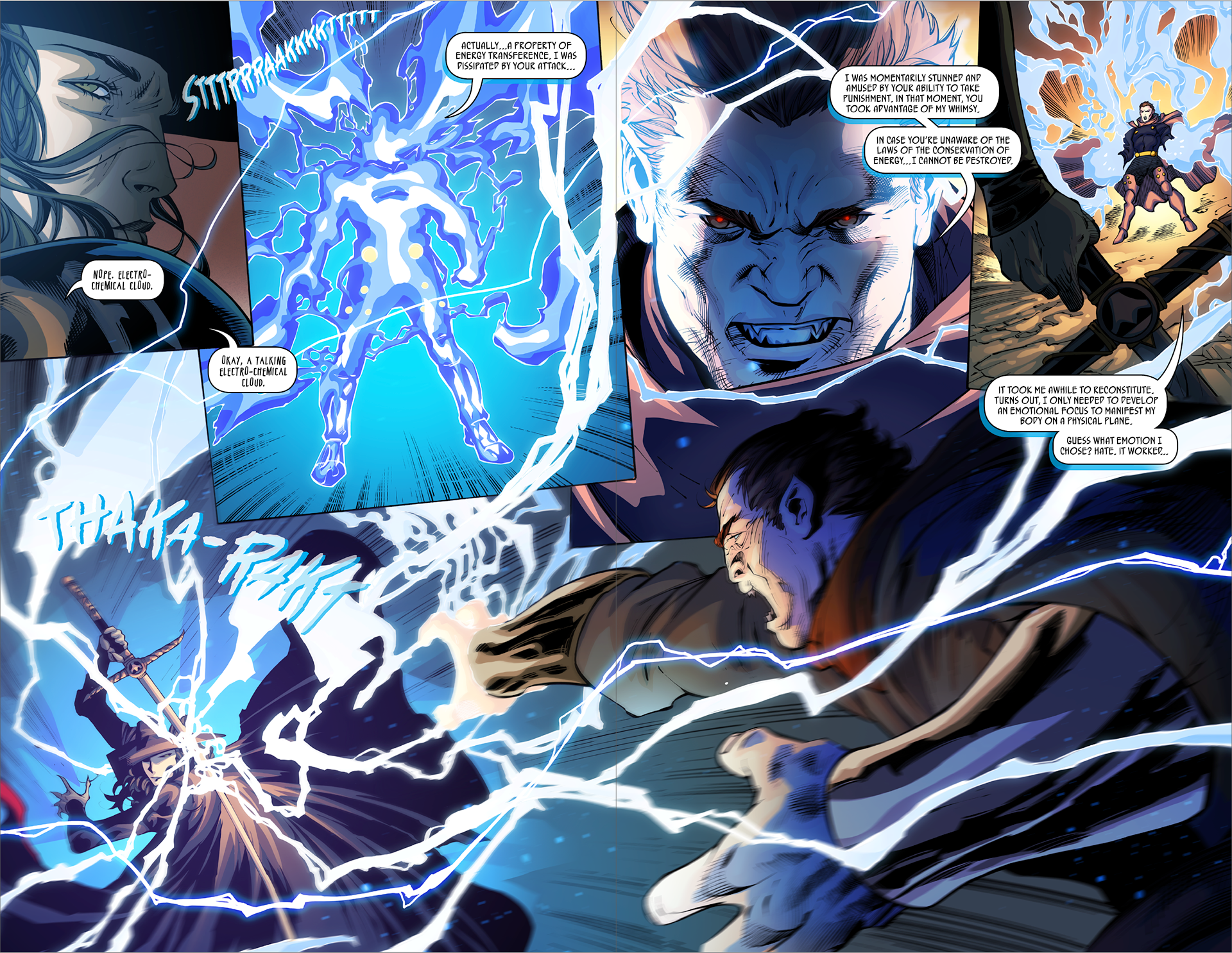 Lettering and sound effects done for a comic book series.