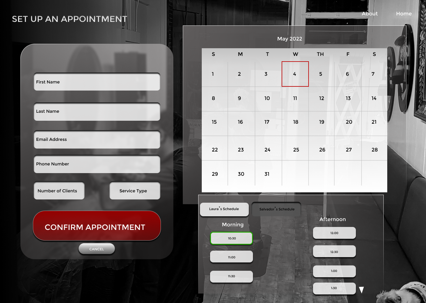 Appointment Page(second page)