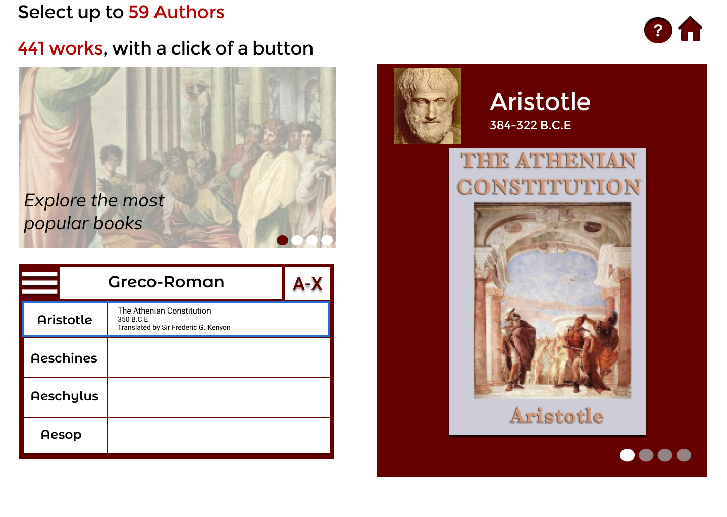 Filter and Choosing a Book Page