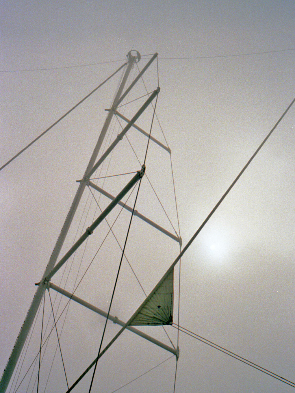 Mega-Yatch Masts in Fog