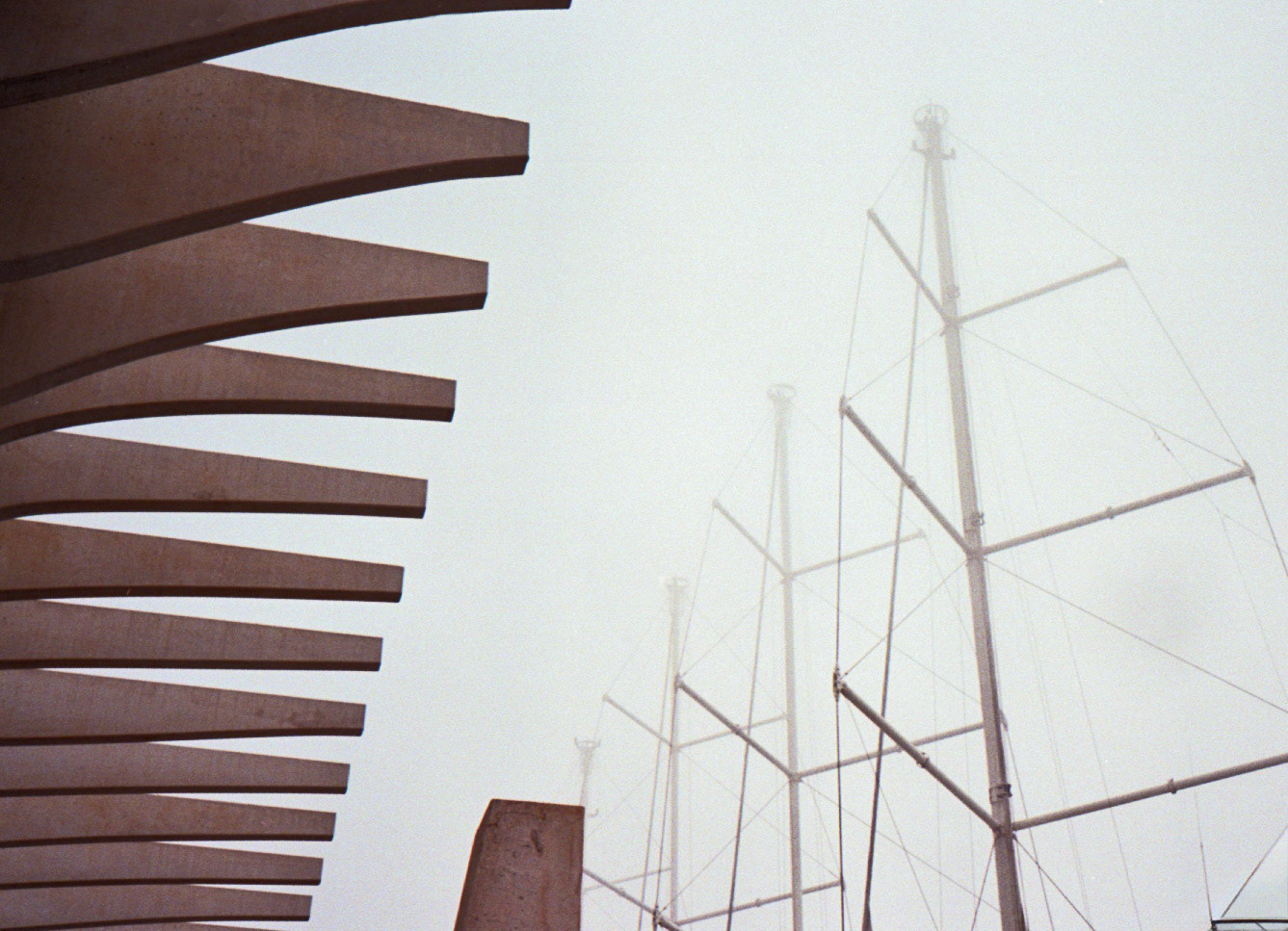 Arches and Masts in Fog
