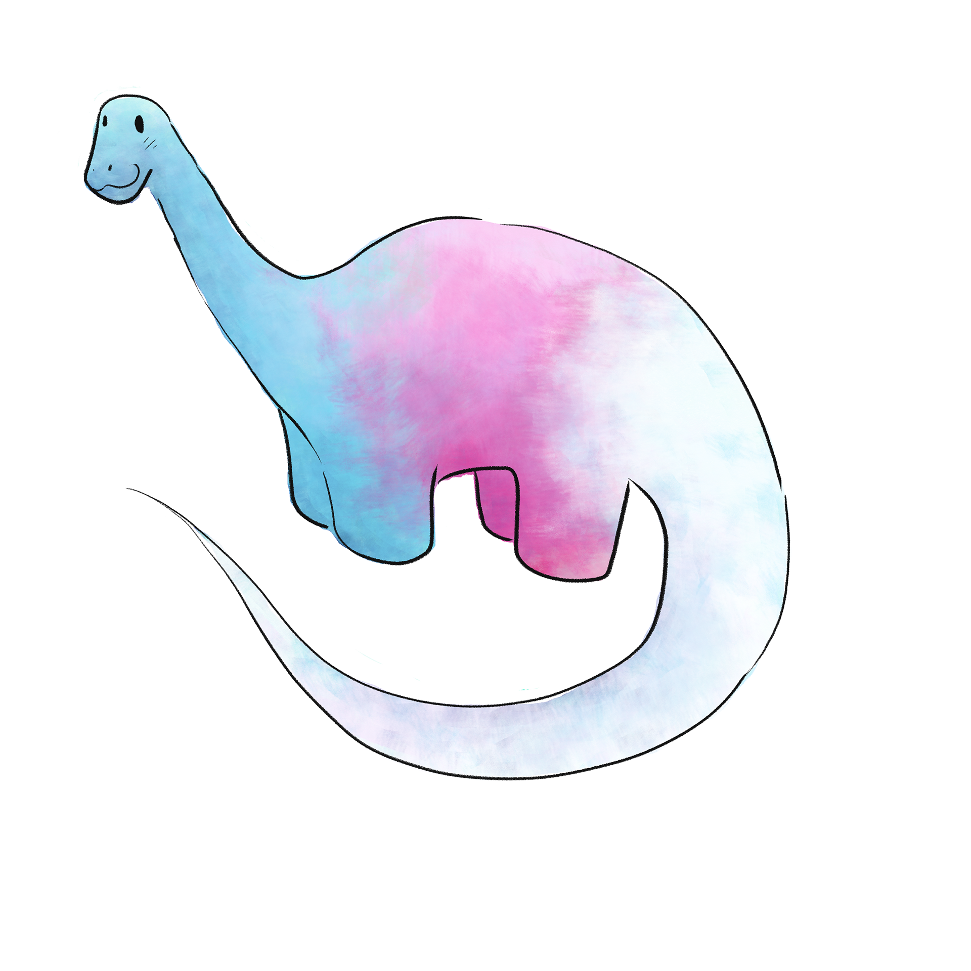 Trans Pride Dino