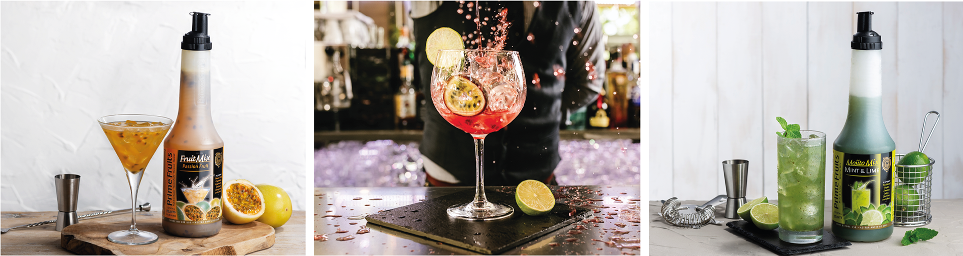 Bases de fruta para cocktails