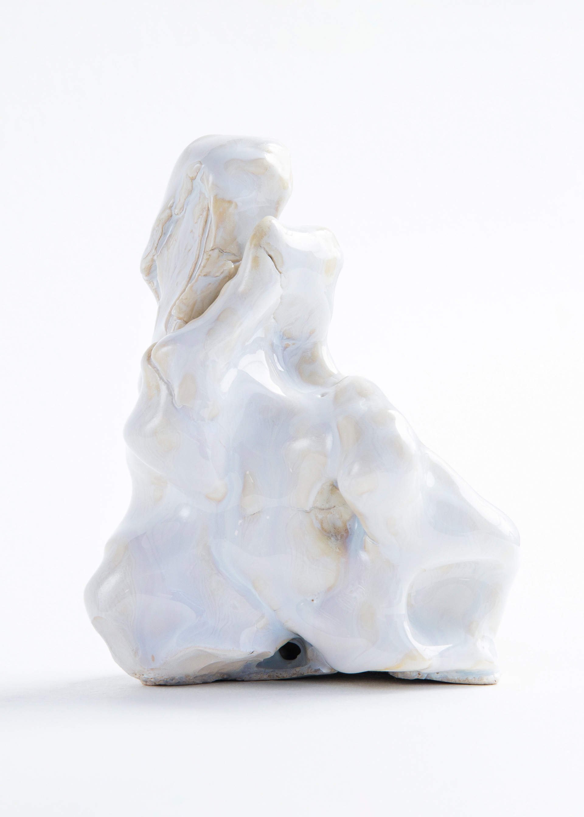 Glacierform (I), 2022 · Porcelain, glaze · 12 x 9 cm