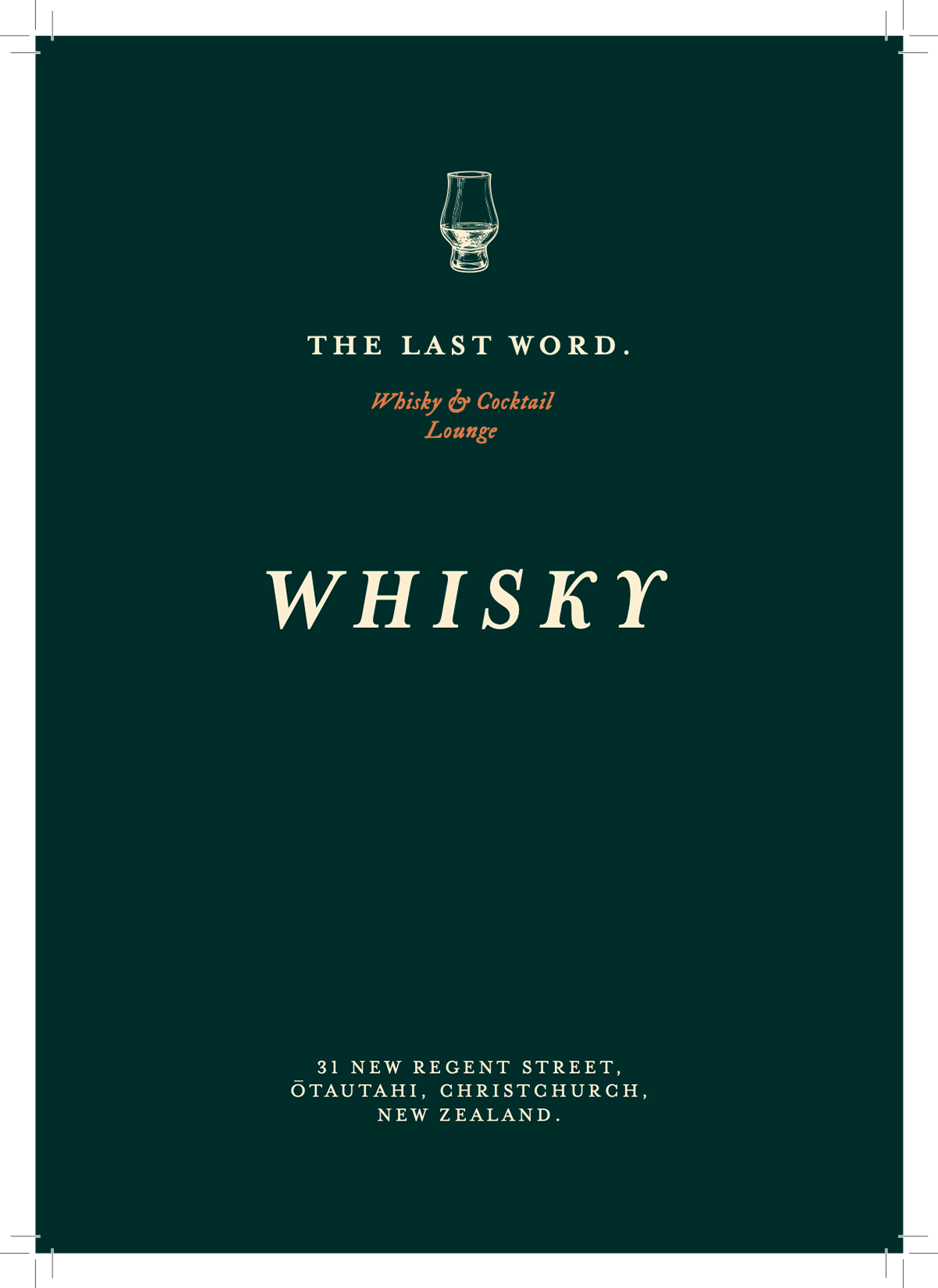 The Last Word Whisky Menu