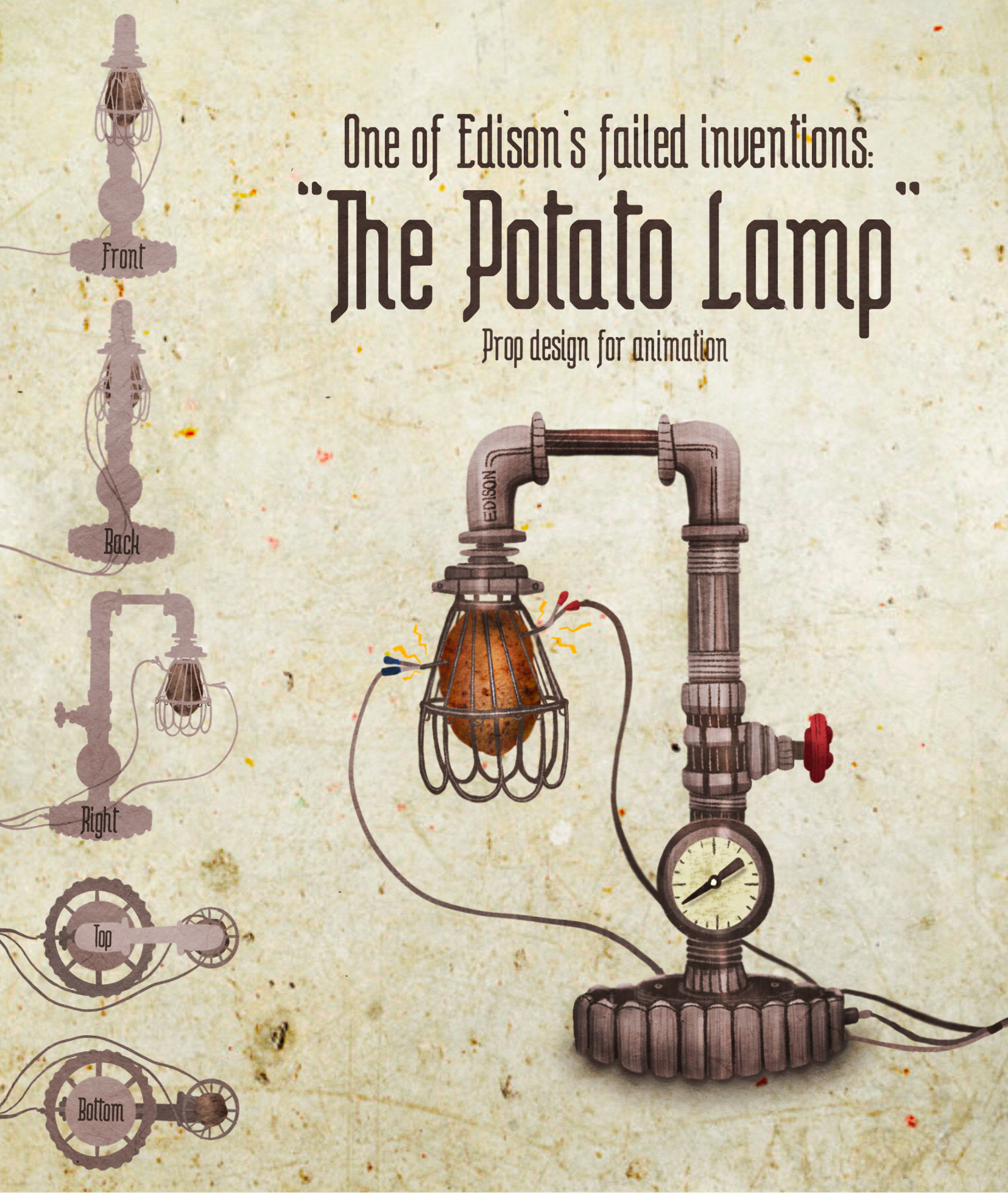 Potato Lamp Prop Turnaround and Final Concept