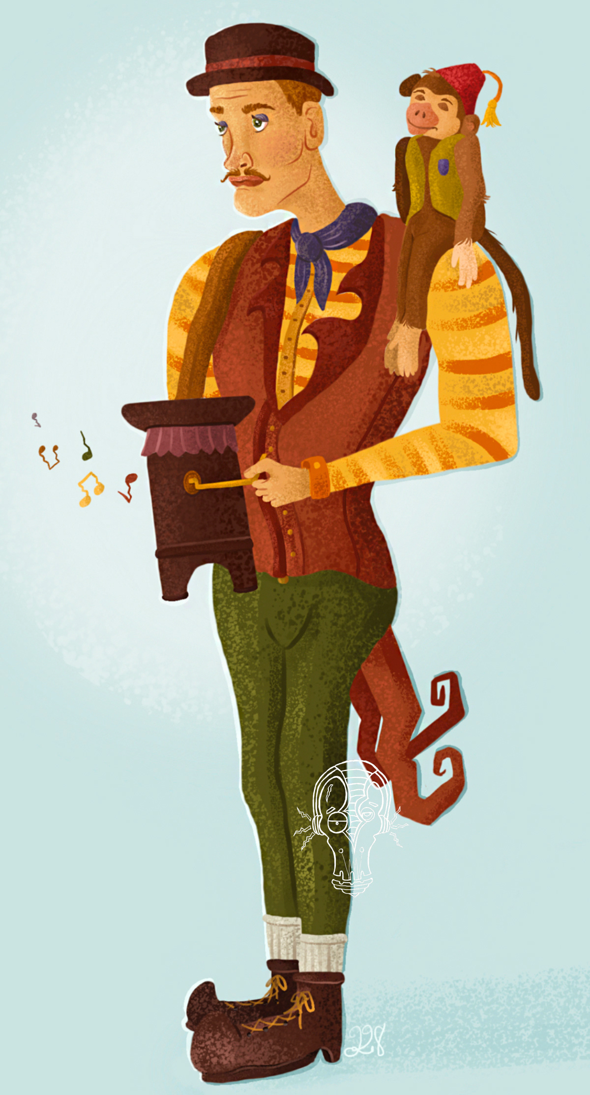 "On That Organ Grind" character design