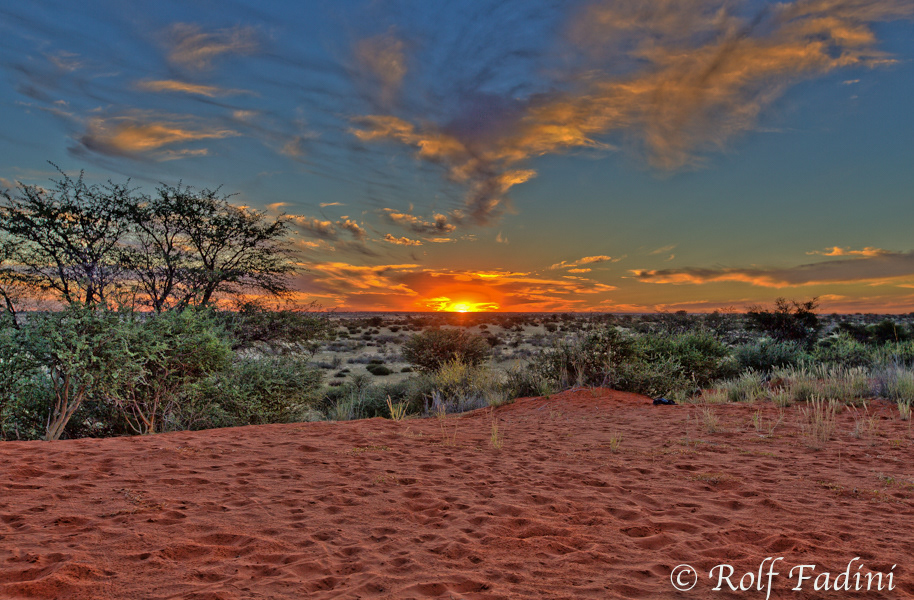 Namibia 26 - Kalahari Wüste Sonnenuntergang