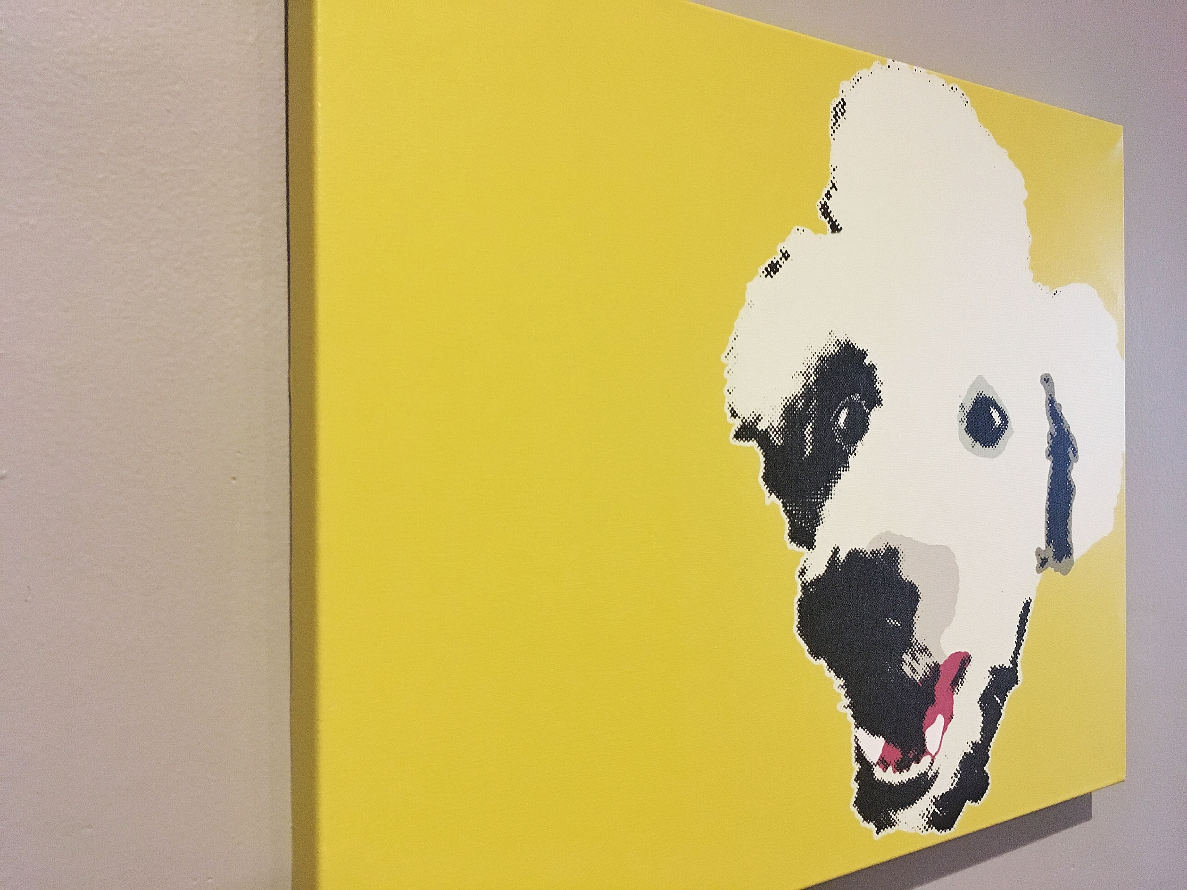 Custom Pop Art-inspired canvas print for private client's personal art collection.