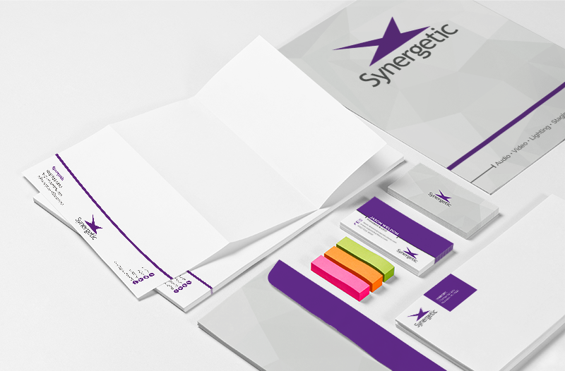 Letterhead, envelopes, business cards, and presentation folder