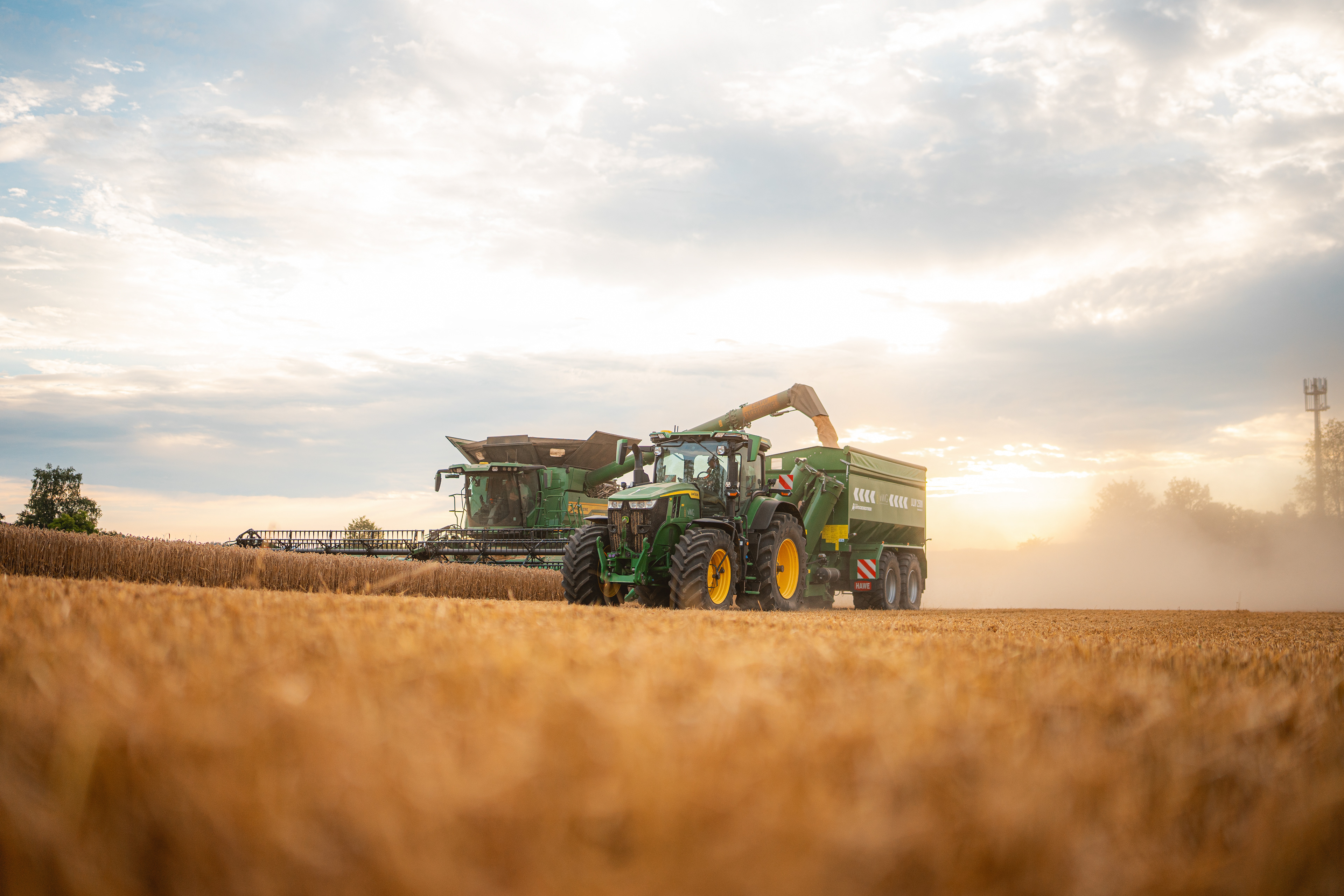 John Deere X9 1100 und 7R 350 mit MachineSync