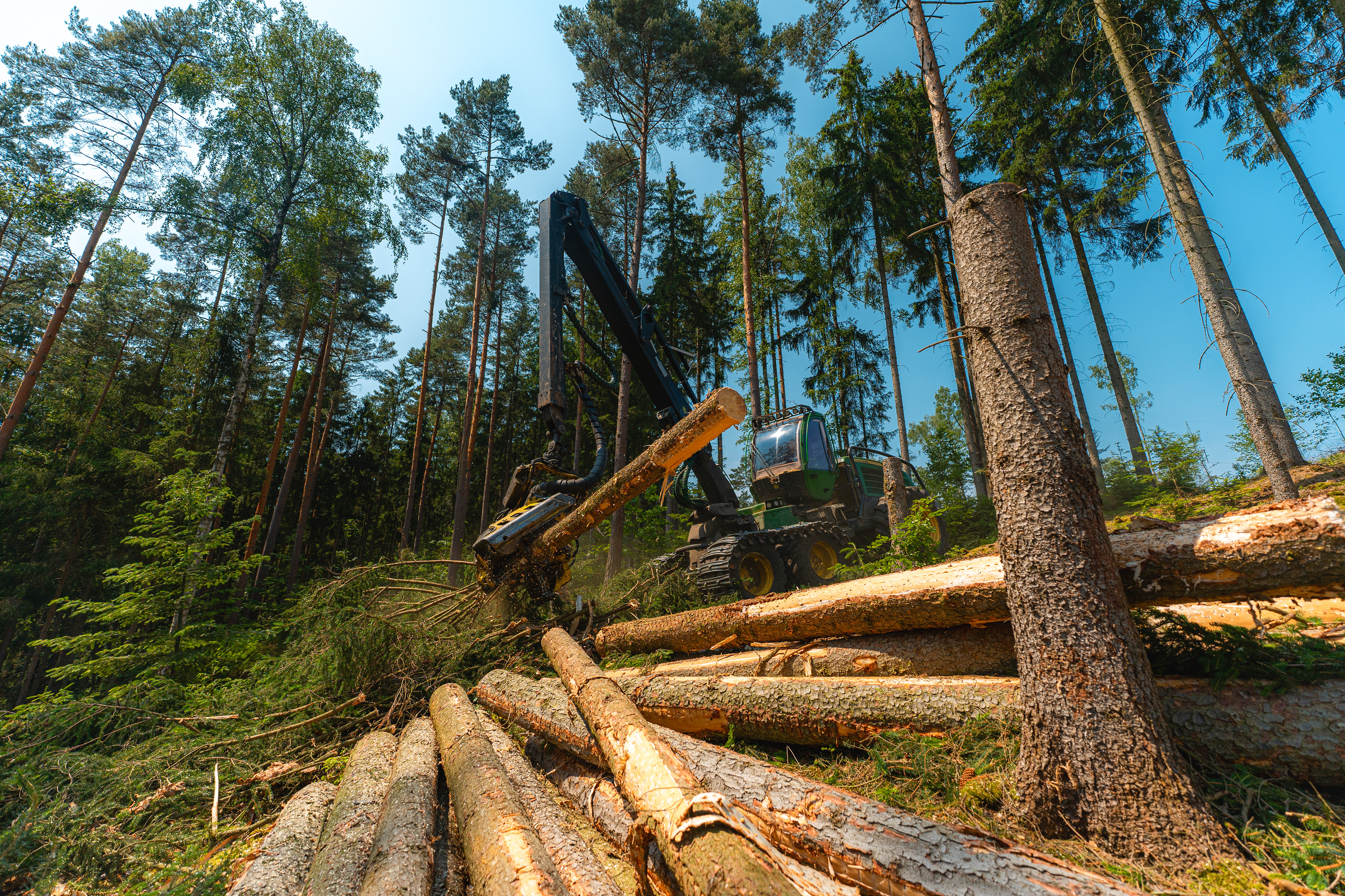 John Deere 1170 E beim Forstunternehmen Poehler