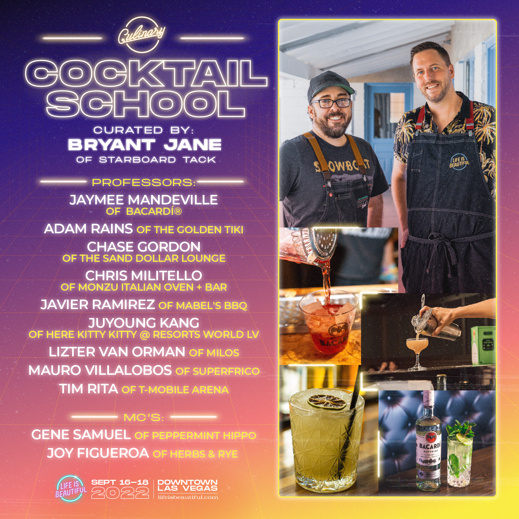 Cocktail School Lineup