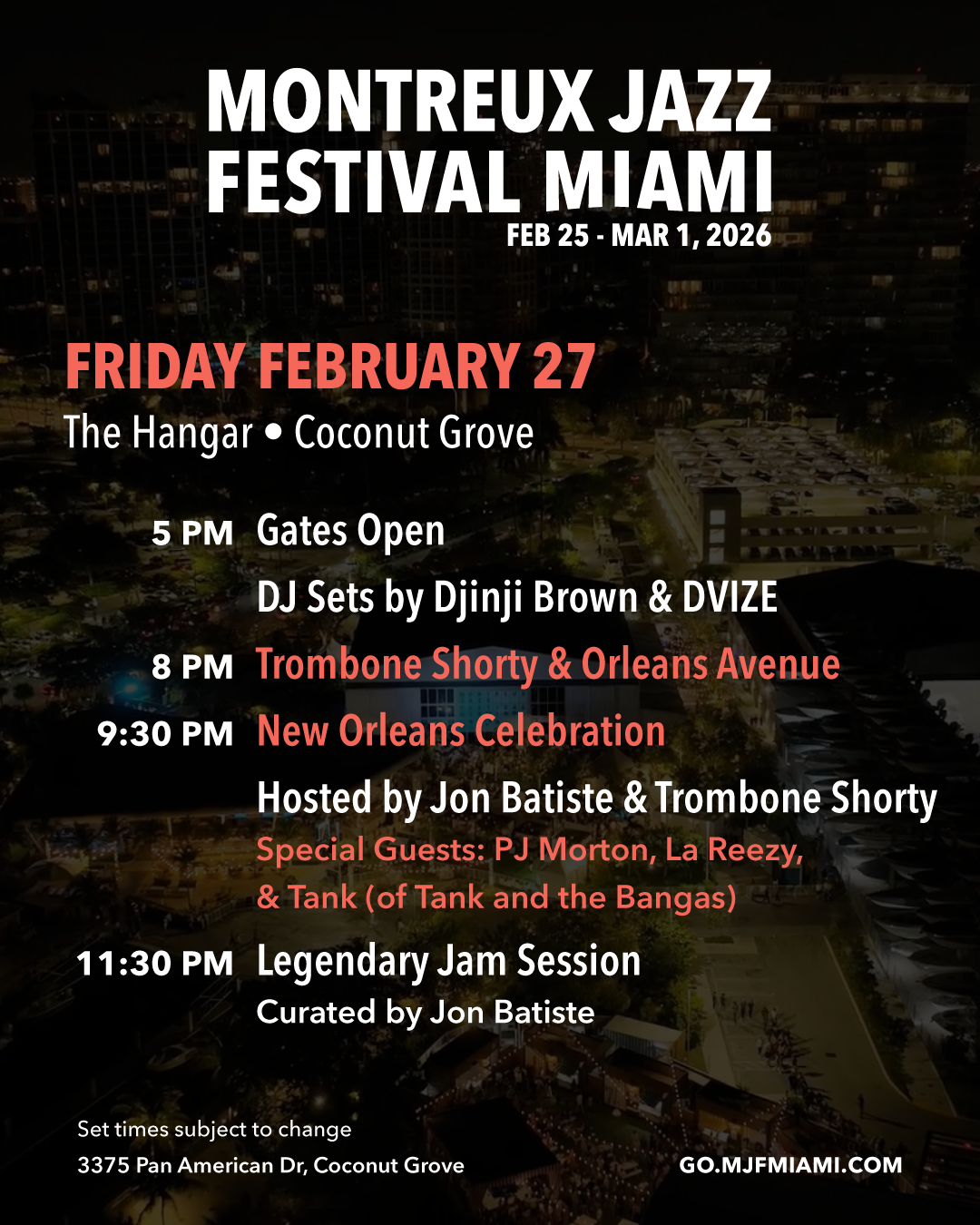 Friday Schedule 2026