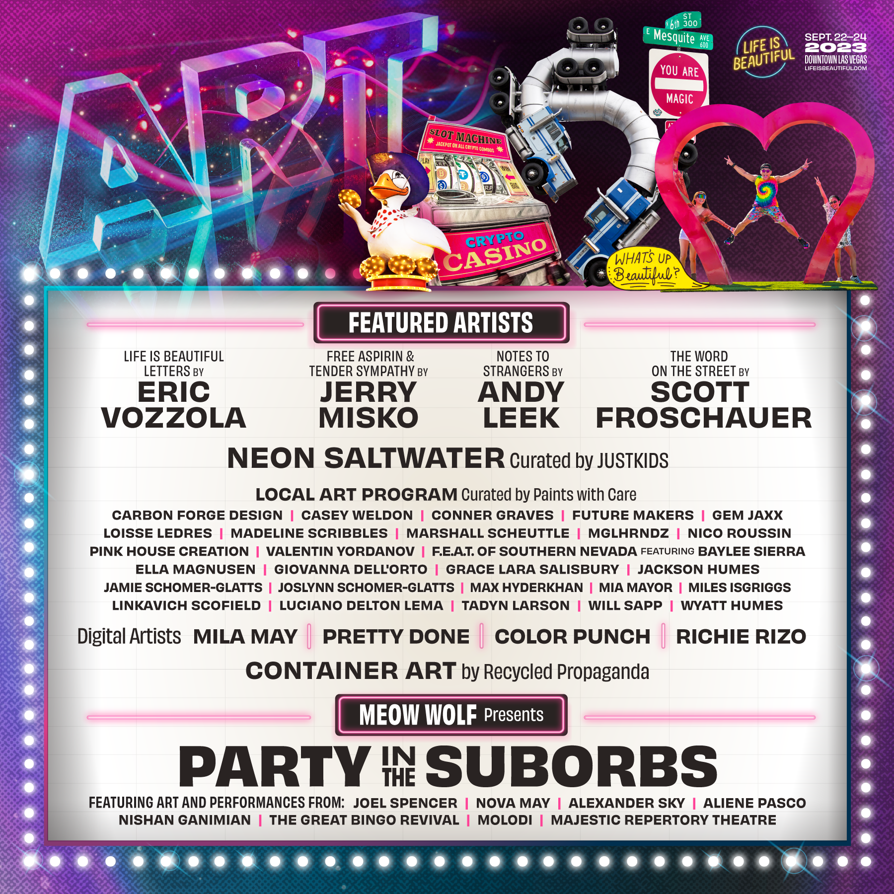 Featured Artists Lineup