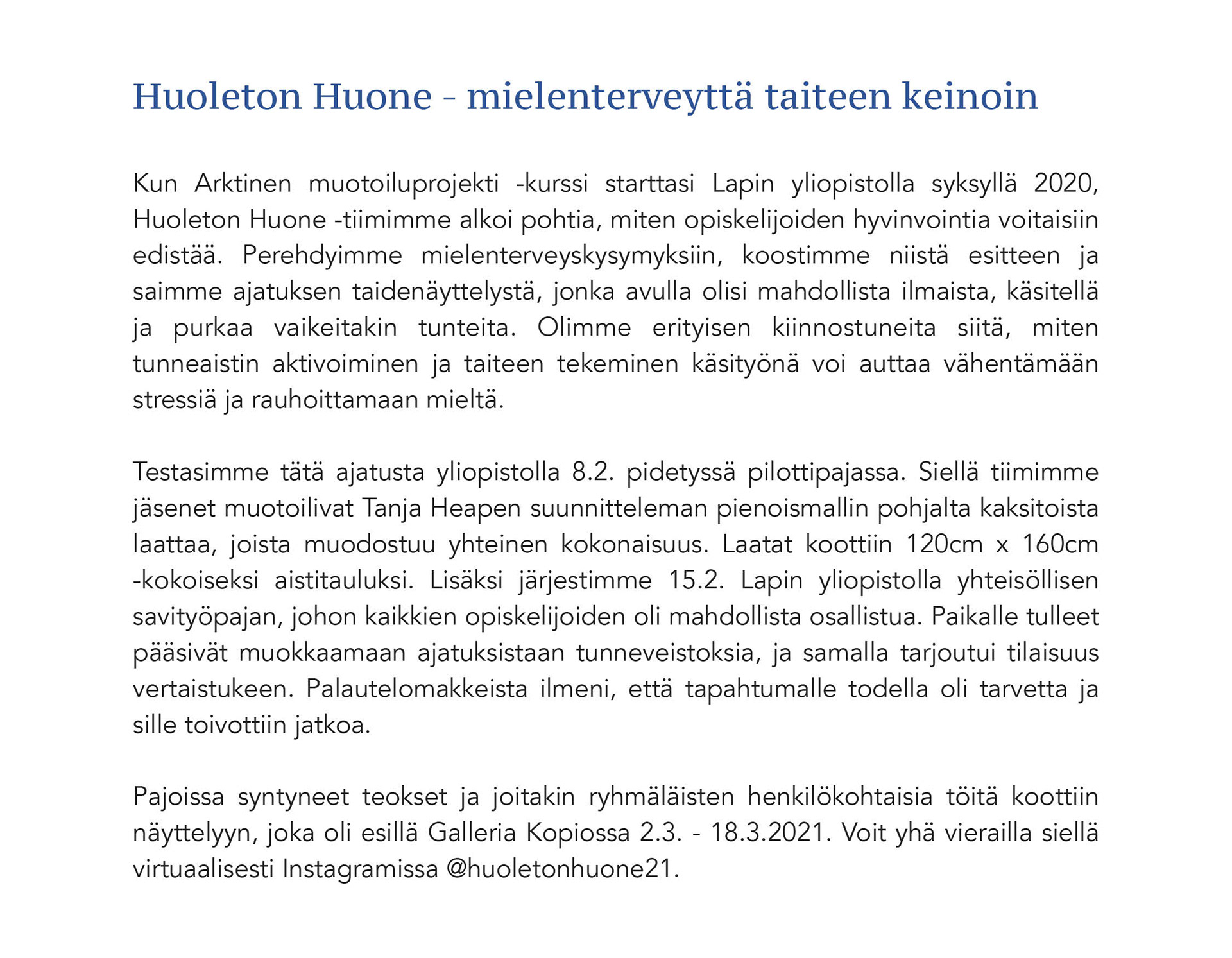 article for Kide magazine