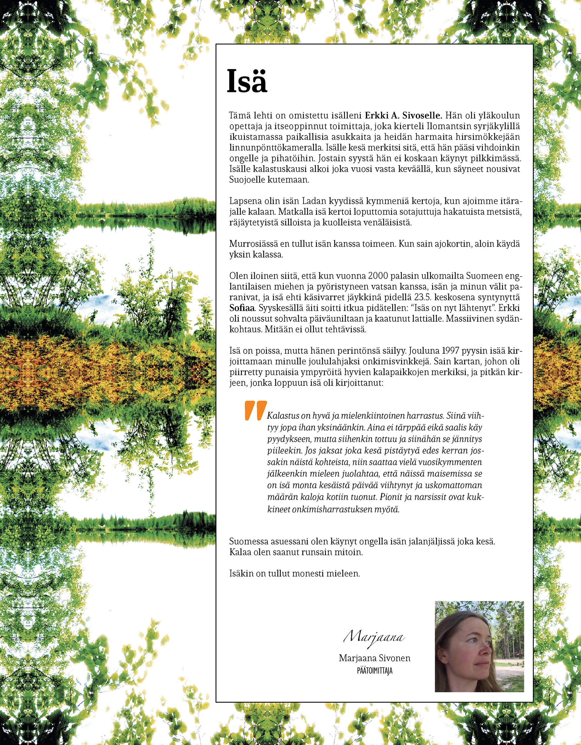 magazine, editor's word, layout