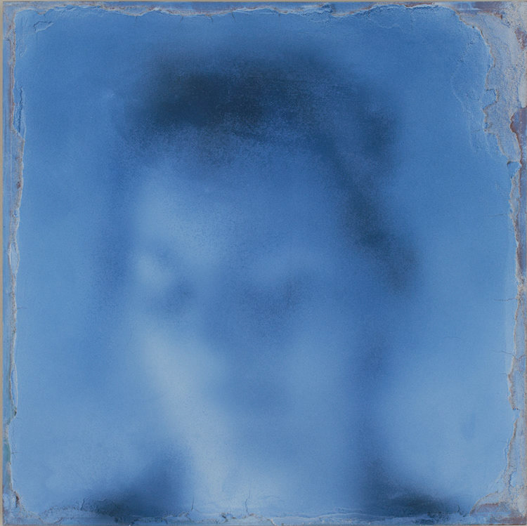 Veil, airbrushed buon fresco on ceramic tile