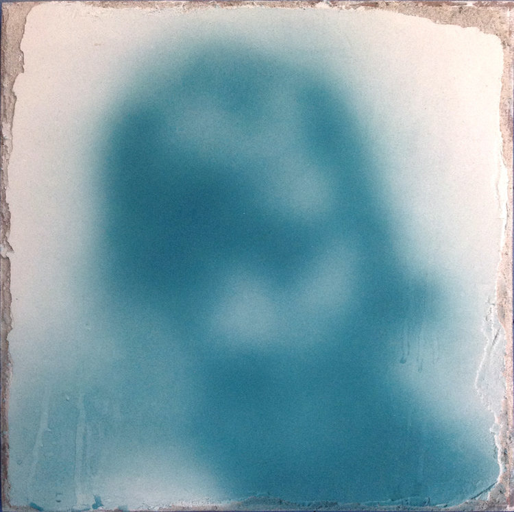 Flow, airbrushed buon fresco on ceramic tile