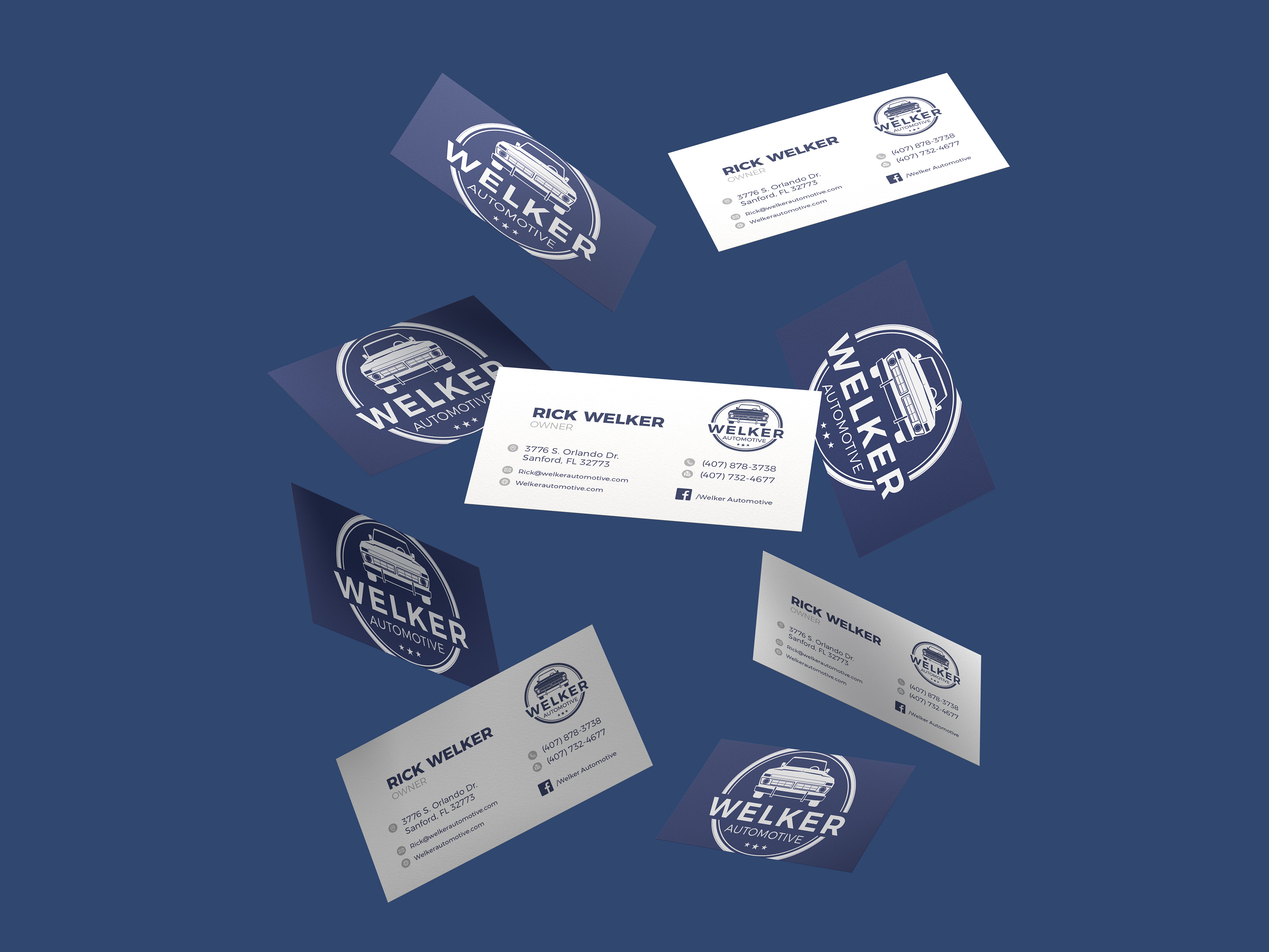 Custom business card design for Welker Automotive